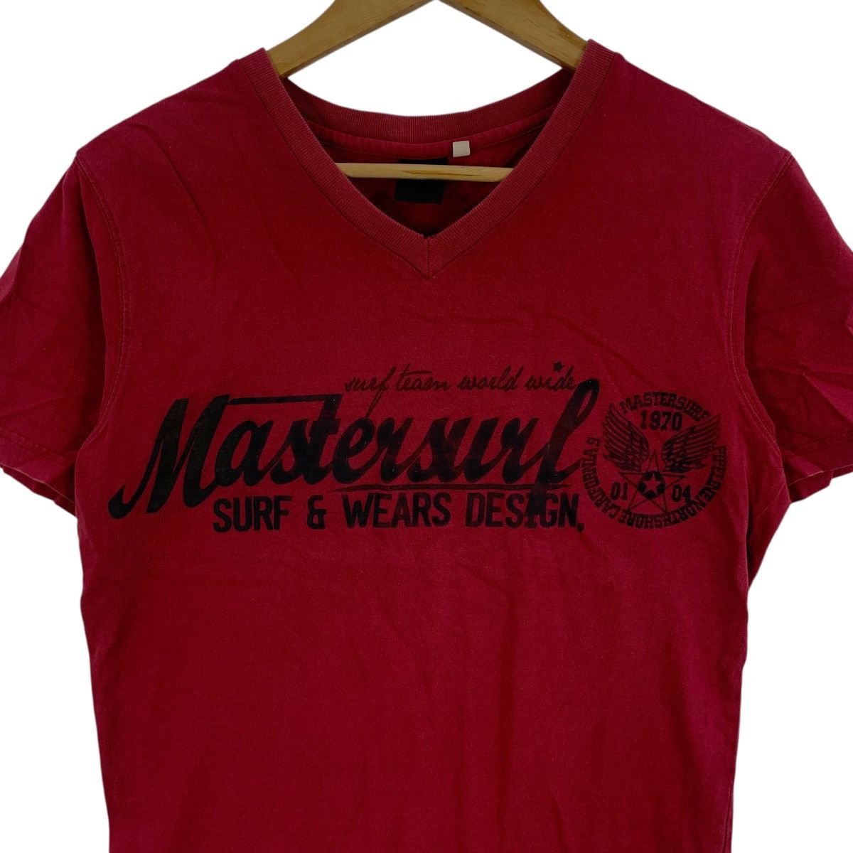 Other MASTERSURF SURF & WEARS Design Red V-Neck Tee Shirt Top Size US M / EU 48-50 / 2 - 6 Thumbnail