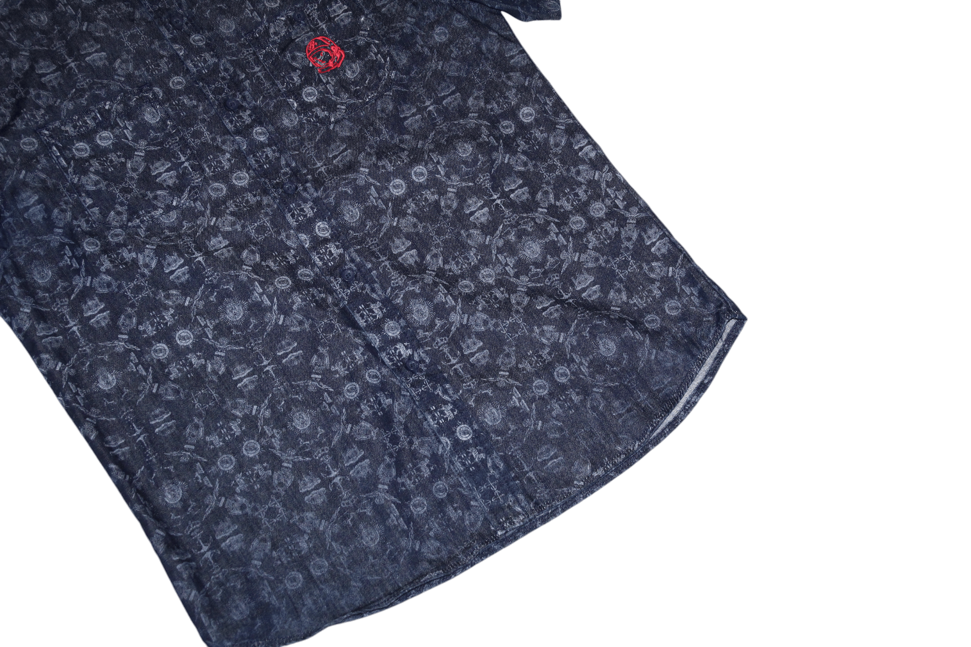 Billionaire Boys Club Billionaire Boys Club monogram raw denim s/s baggy shirt Size US M / EU 48-50 / 2 - 4 Thumbnail