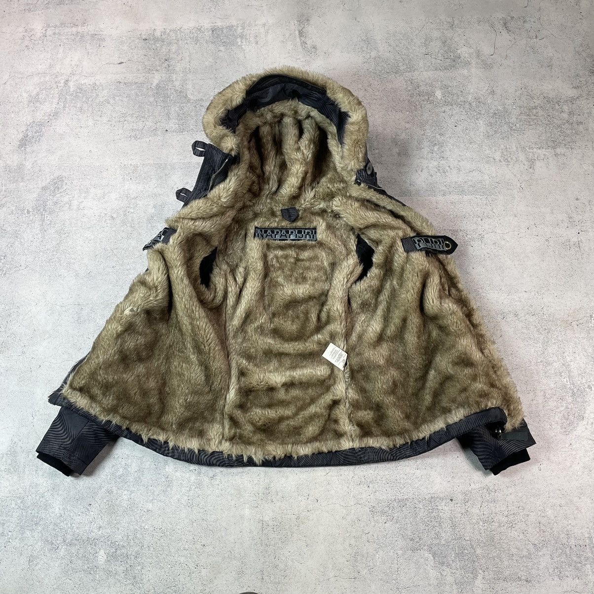 If Six Was Nine × Japanese Brand × Napapijri Avant Garde Opium Y2K Faux Fur Jacket Rick Owens Carti Style Size S / US 4 / IT 40 - 21 Thumbnail
