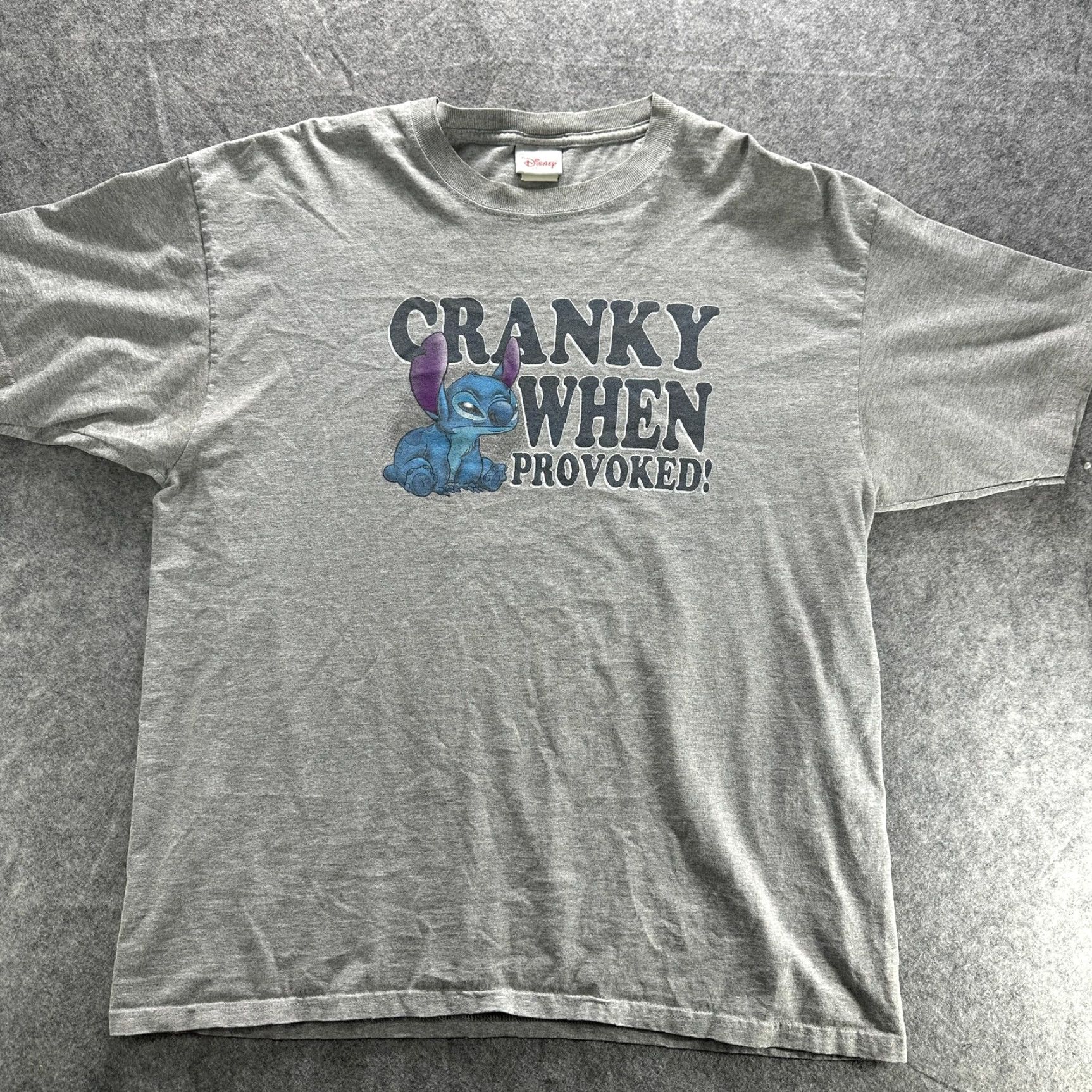 Disney Disney Shirt Mens 2XL Gray Cranky When Provoked Graphic Tee Lilo & Stitch Size US XXL / EU 58 / 5 - 2 Thumbnail