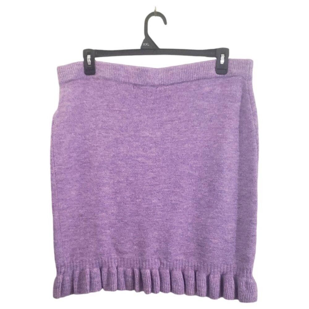 Designer CT1867 BCBG NWT Paris Ladies Lavendar Sweater Skirt XXL Size 38" / US 16 / IT 52 - 3 Thumbnail