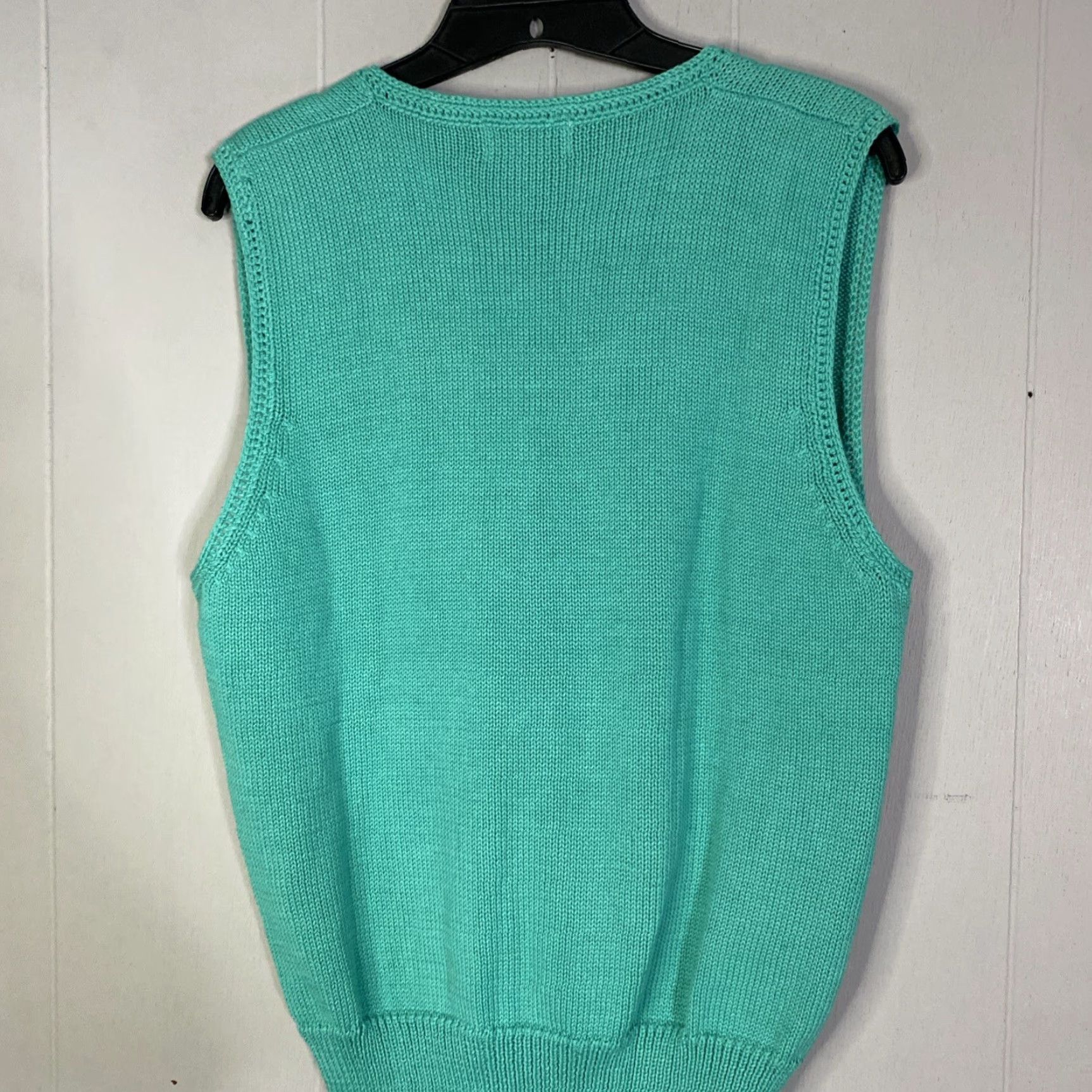 Vintage VINTAGE L.L.Bean Womens Sweater Vest Button Up Made In Hong Kong 1980s L Green Secretary/Geek Christmas Shirt Womens? Size L / US 10 / IT 46 - 7 Thumbnail