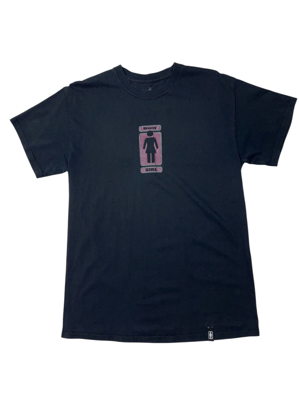 Girl Skateboards Girl Skateboards Blue on Black Logo Shirt | Grailed