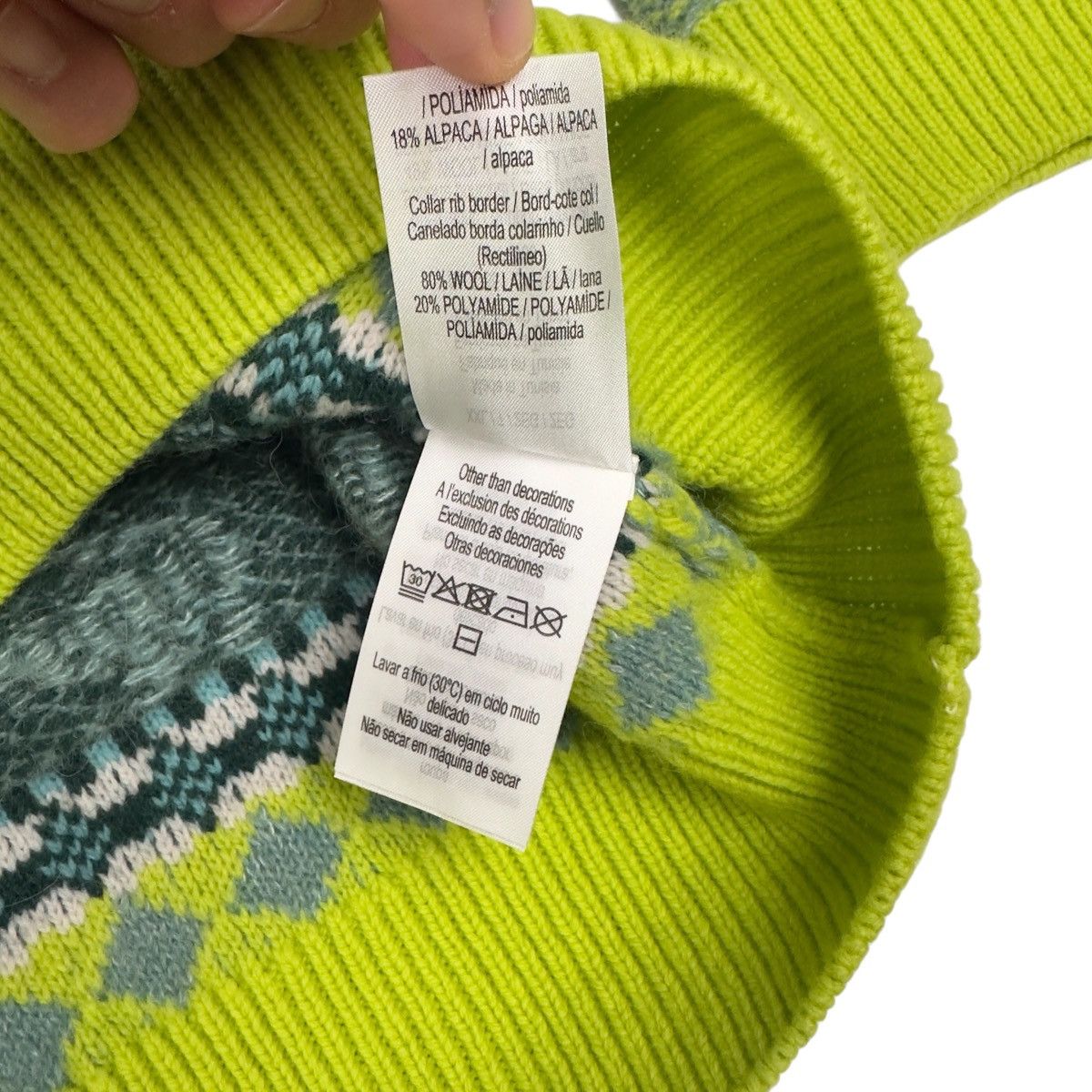 Lacoste Lacoste Fair Isle Sweater 2XL Wool Alpaca Knit Unisex NWT Size US XXL / EU 58 / 5 - 5 Thumbnail