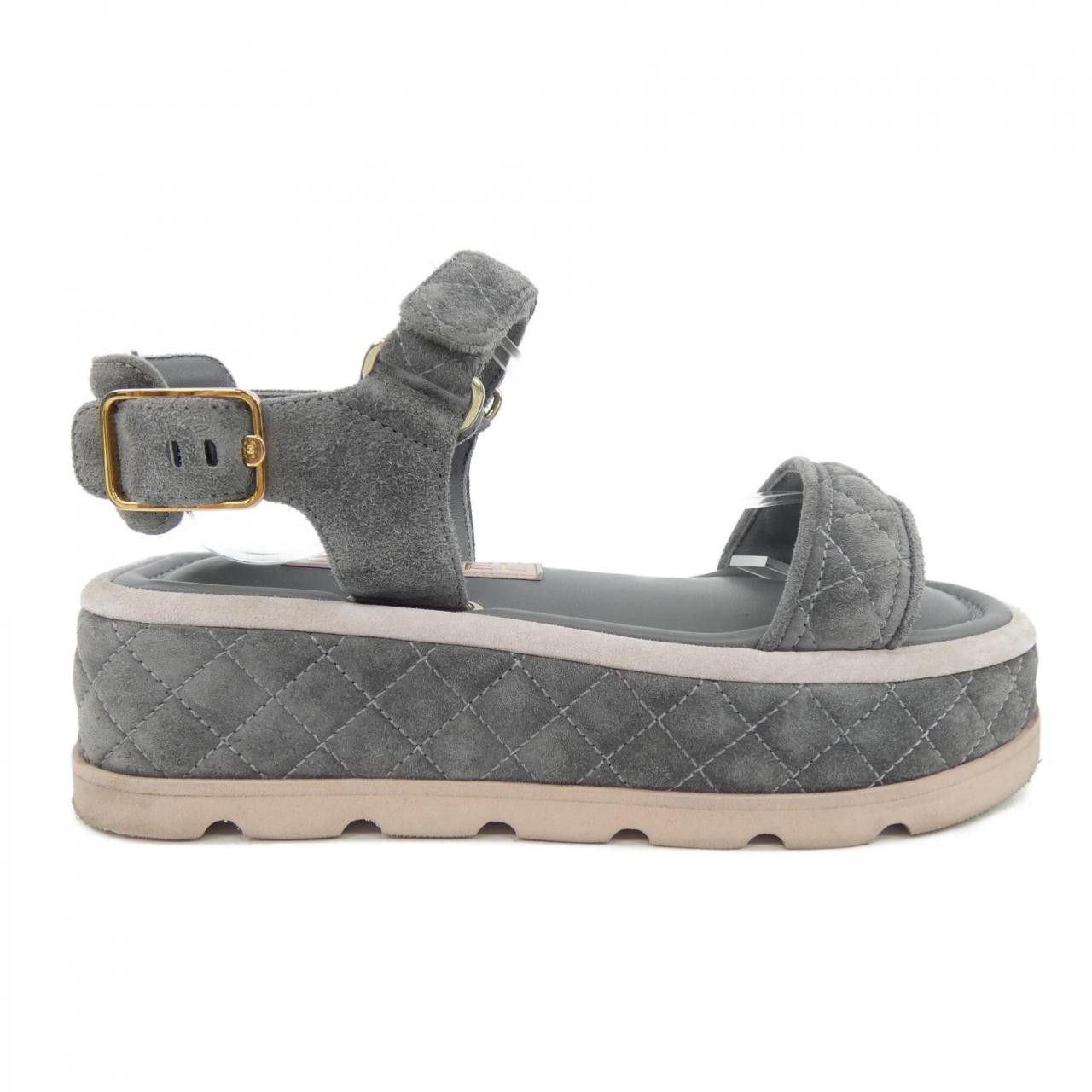 Chanel Chanel Chanel Suede Calfskin Sandals Leather Shoes G39143X56600 DUTY FREE for USA Size ONE SIZE - 1 Thumbnail