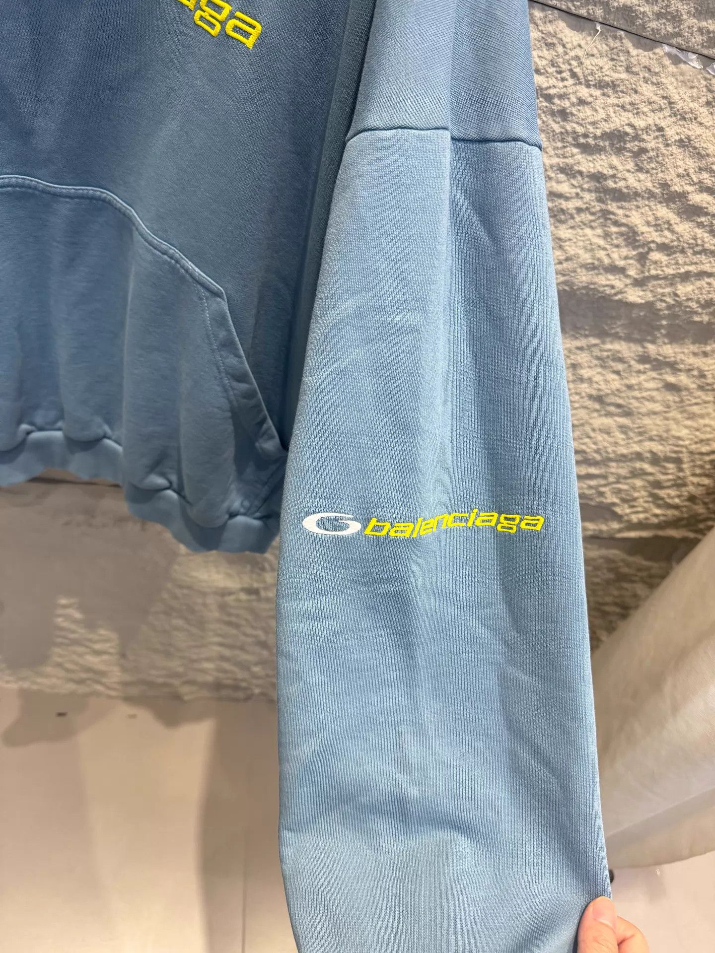 Balenciaga Balenciaga Haze Blue Oversized Hoodie Unisex Size M Size US M / EU 48-50 / 2 - 2 Thumbnail