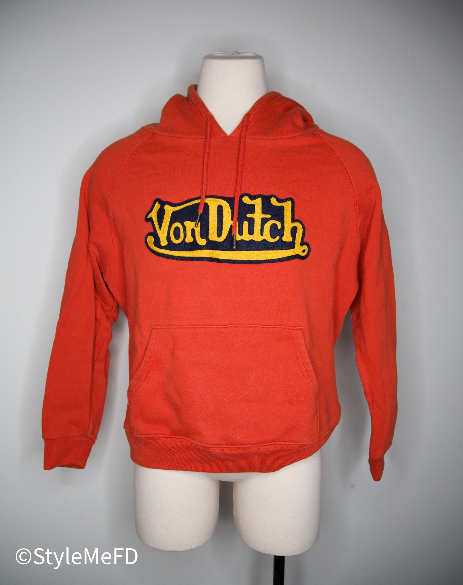 Von Dutch VINTAGE VON DUTCH ORANGE LOGO & EYEBALL PATCH HOODIE Size US M / EU 48-50 / 2 - 1 Thumbnail