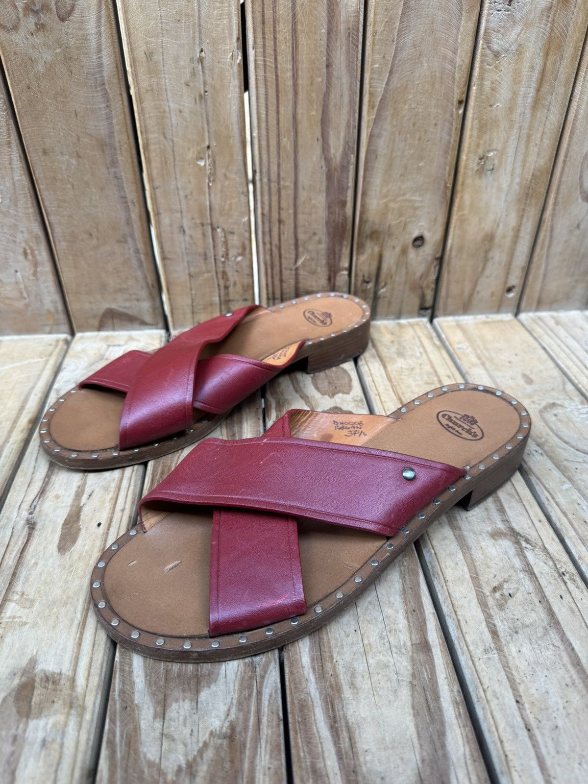 Church's Church’s women’s red strappy slip on sandals EUR 37.5 UK 5.5 Size US 7.5 / IT 37.5 - 6 Thumbnail