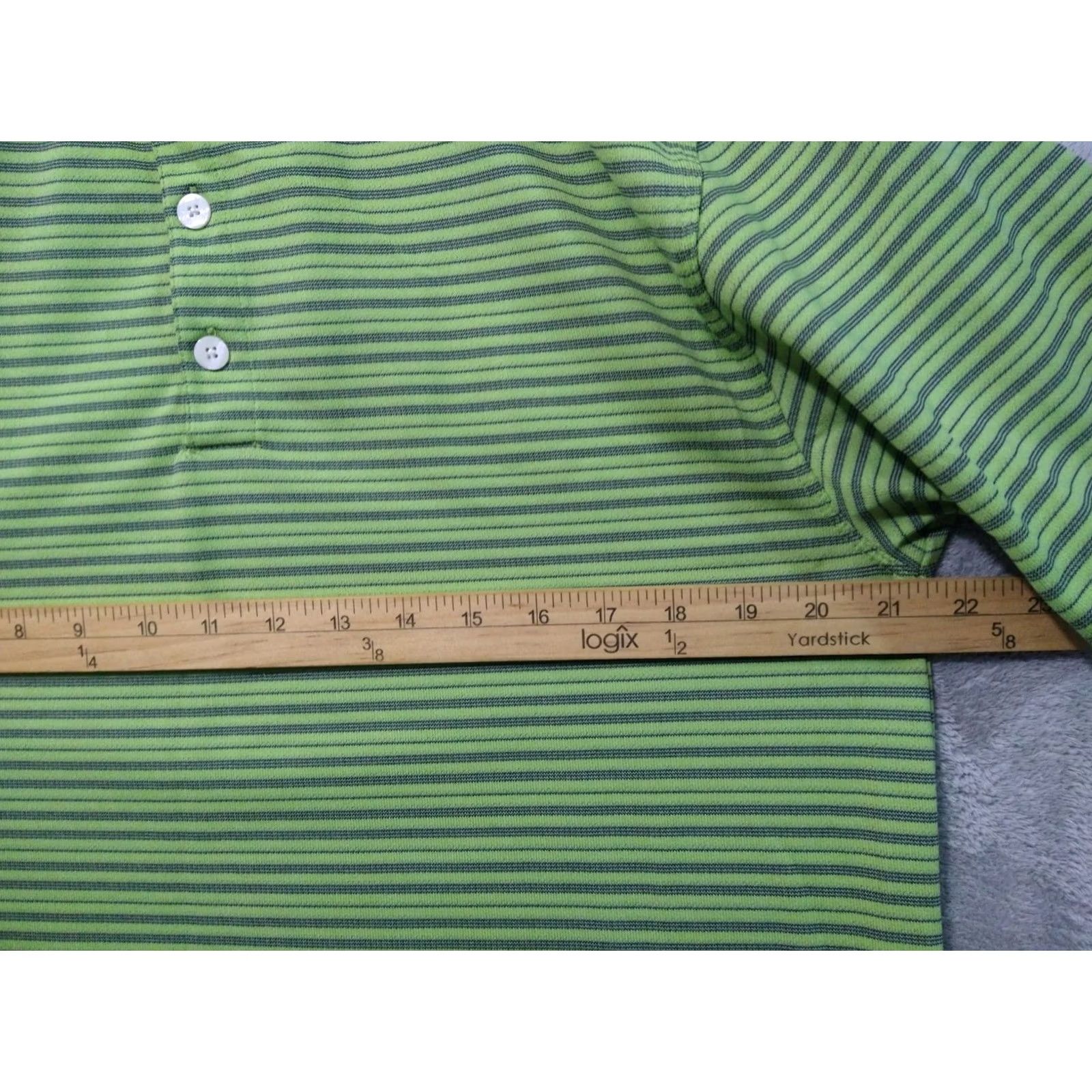 Nike Nike Golf Shirt Mens L Green Striped Polo Dri-Fit Short Sleeve Casual Sports Shirts Size US L / EU 52-54 / 3 - 4 Thumbnail