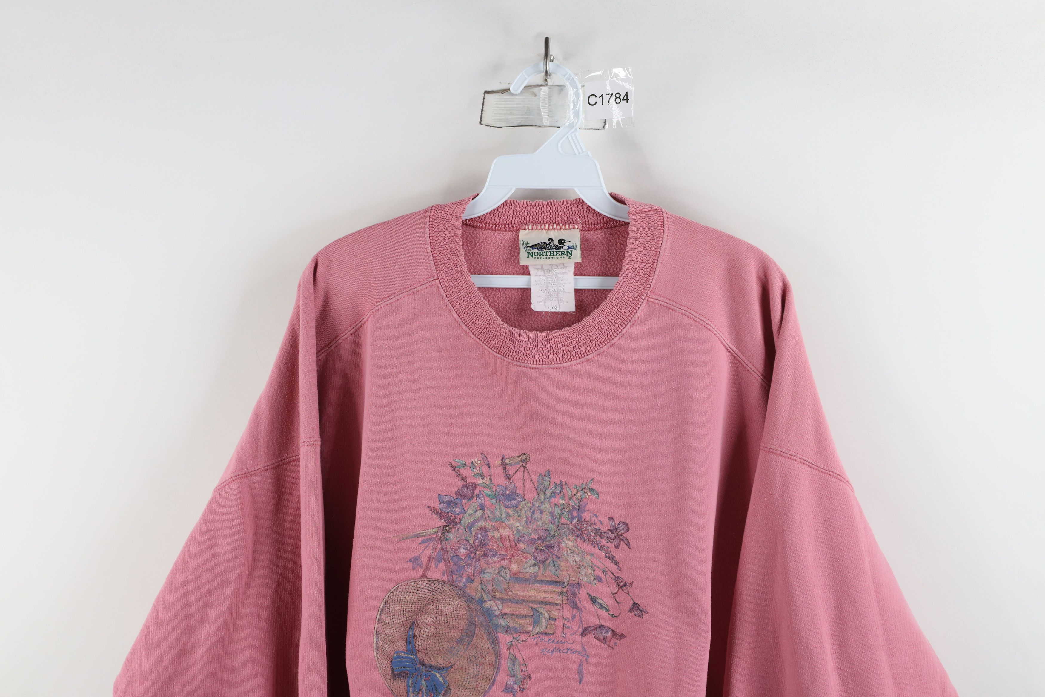 Vintage Vintage 90s Streetwear Nature Garden Flower Lace Sweatshirt Size M / US 6-8 / IT 42-44 - 2 Thumbnail