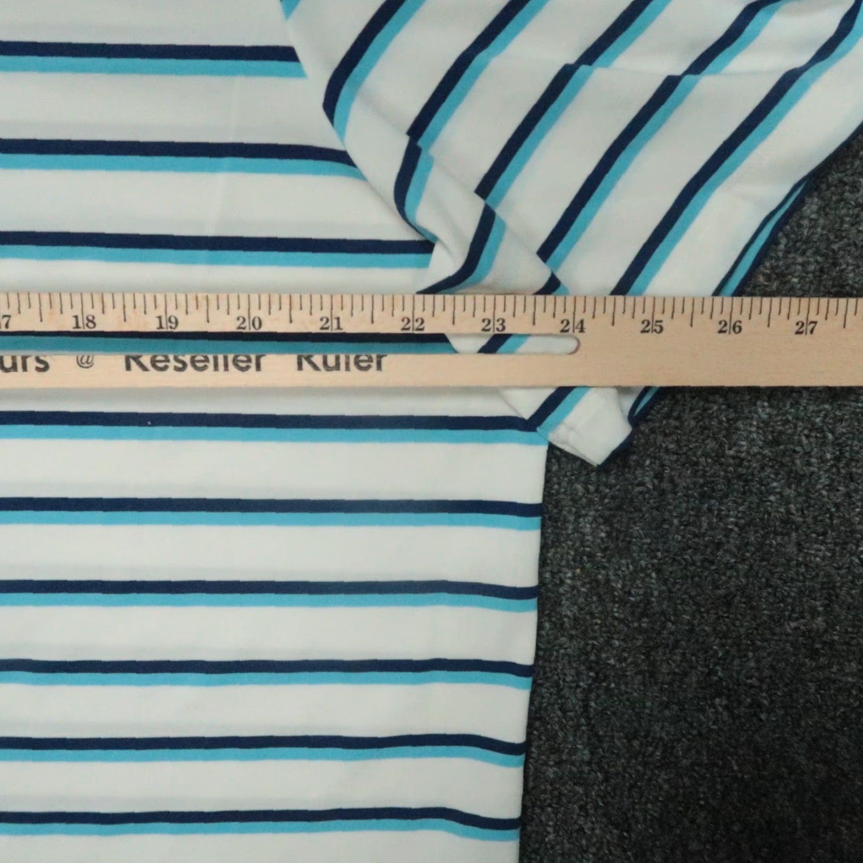 Vintage VINTAGE Greyson Polo Shirt Mens Large White Blue Striped Performance Golf Casual Size US L / EU 52-54 / 3 - 6 Thumbnail