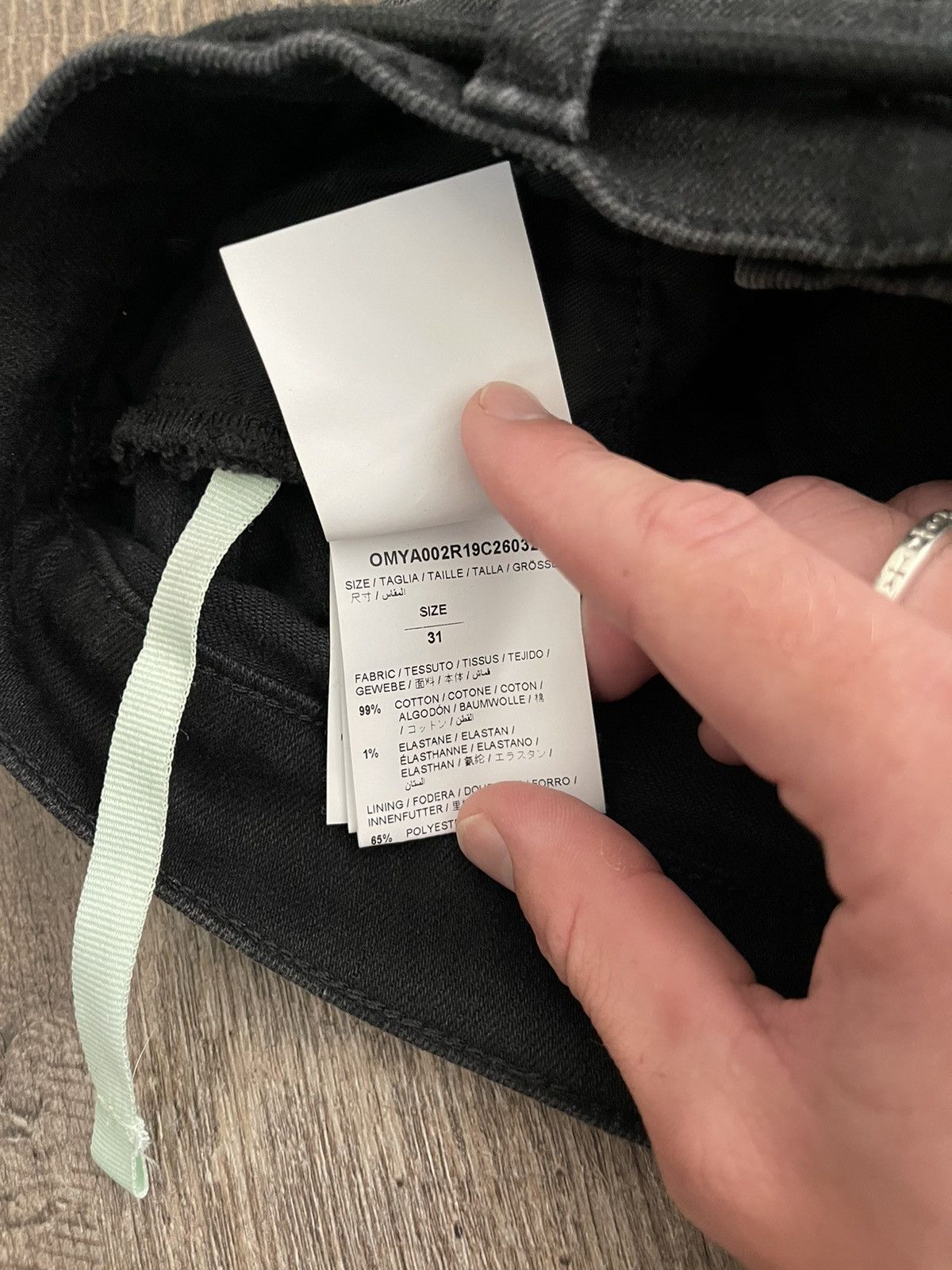 Off-White SS19 Off-White Denim Slim-Fit Jeans Size US 31 - 6 Thumbnail