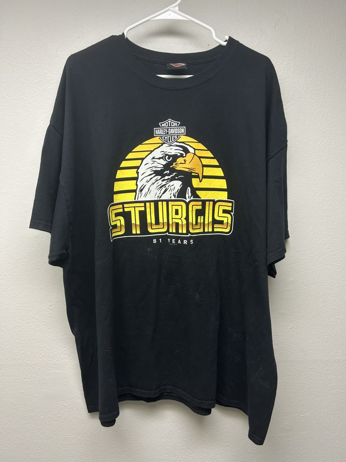 Harley Davidson Harley Davison Sturgis Eagle Logo Black Tshirt Size US XXL / EU 58 / 5 - 1 Thumbnail