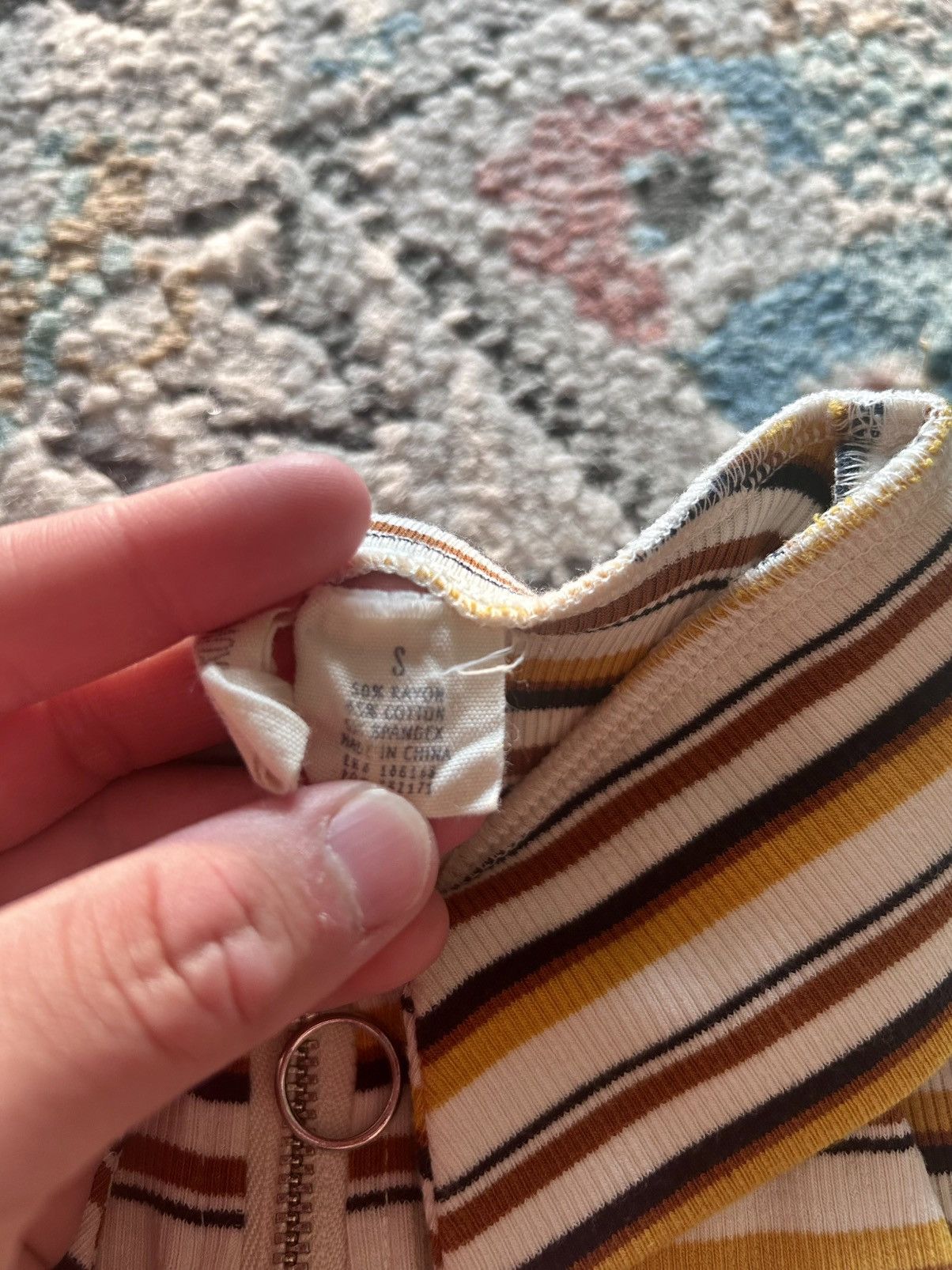 Other Sky and Sparrow Brown and White Fitted Polo Shirt Size XS / US 0-2 / IT 36-38 - 4 Thumbnail