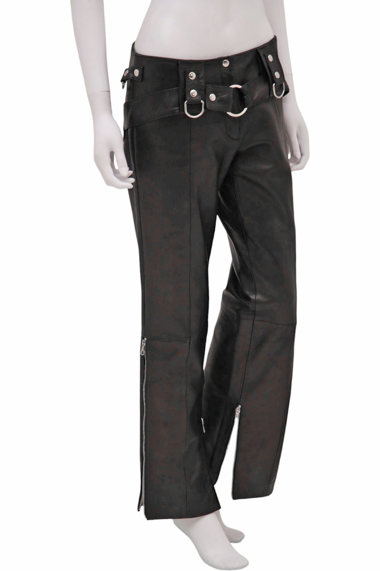 Dolce & Gabbana SS2000 Bondage Belted Leather Pants Size 28" / US 6 / IT 42 - 5 Thumbnail
