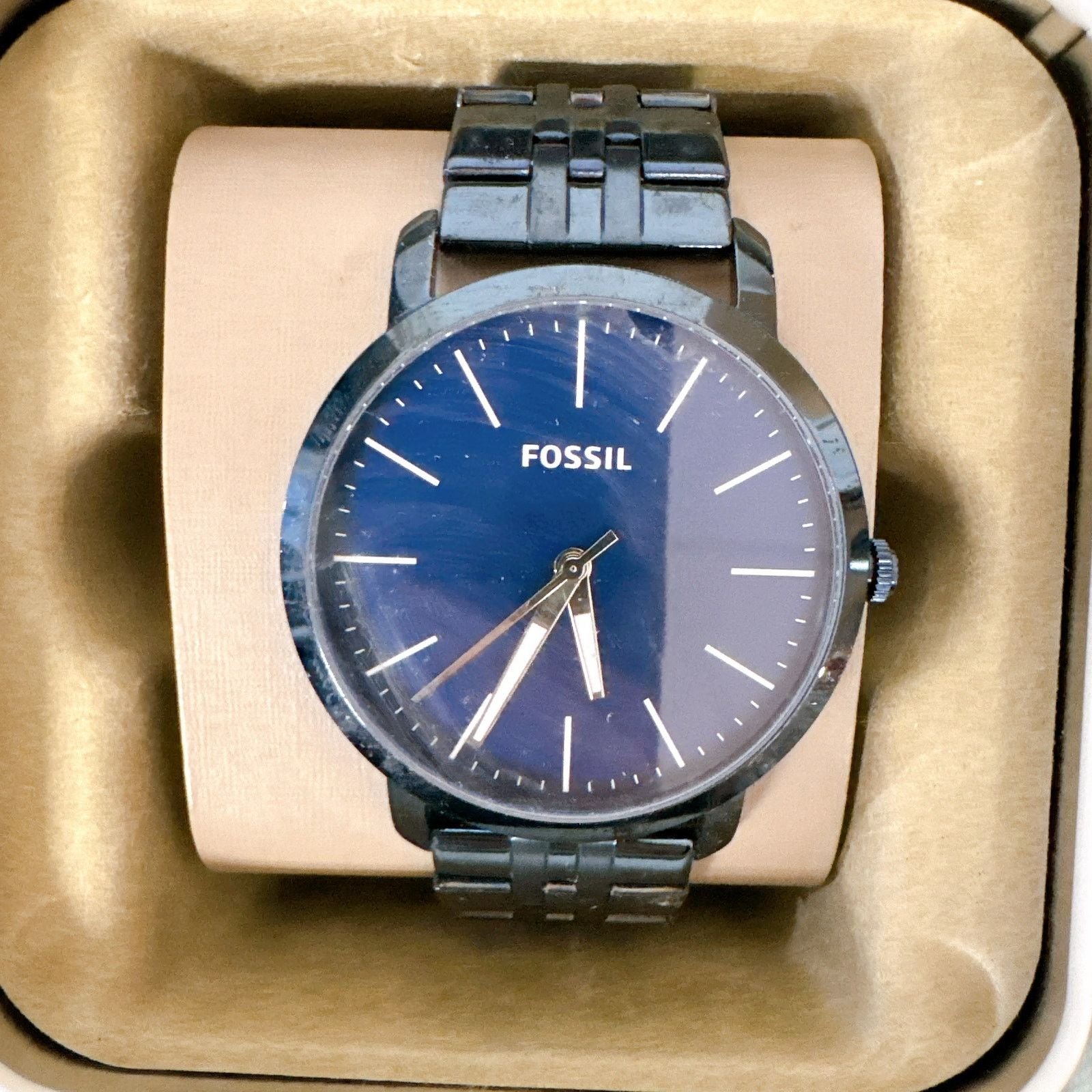 Fossil Fossil BQ2324 44Mm Luther Blue Round Stainless Steel Watch Size ONE SIZE - 1 Thumbnail