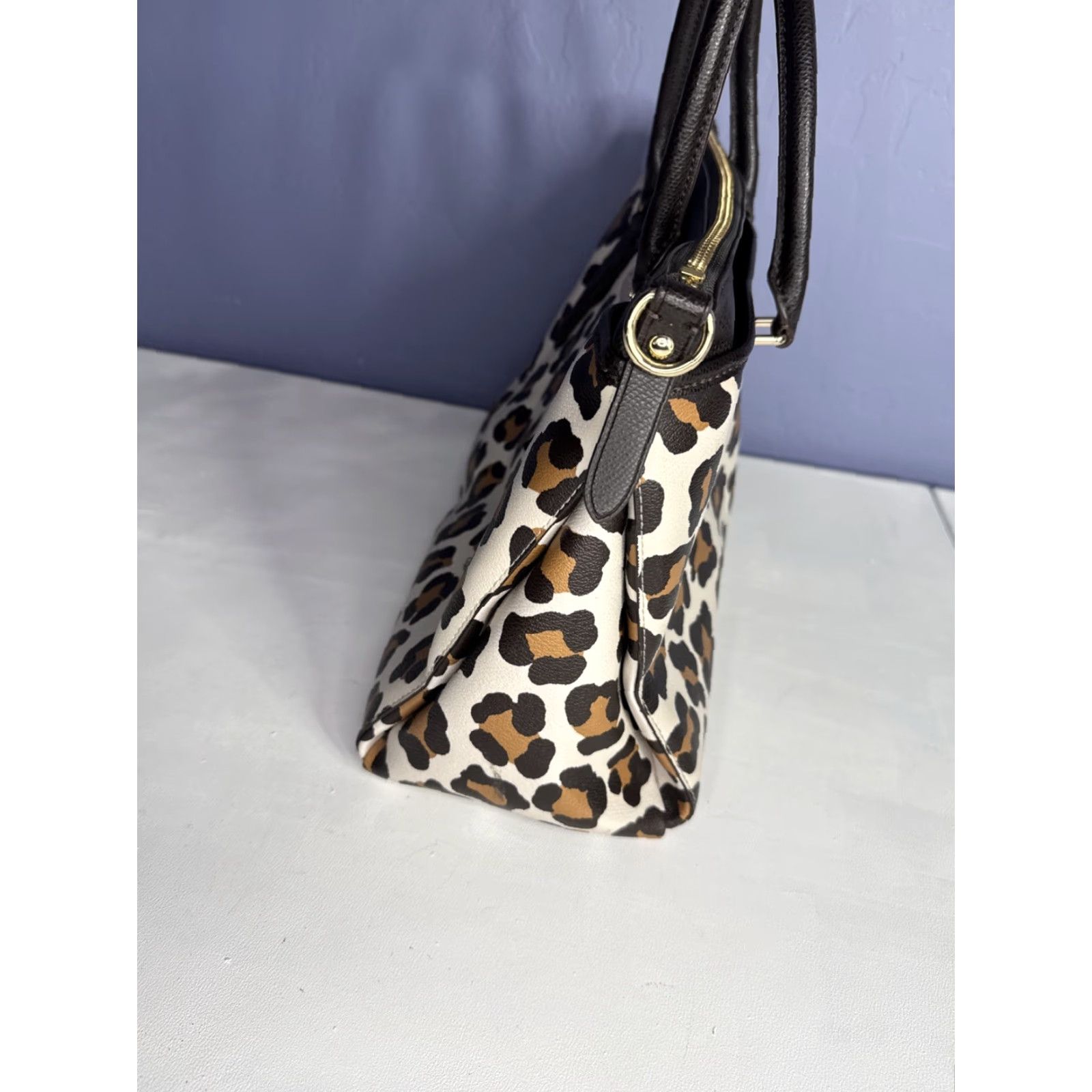 Coach Coach Women’s Satchel Leopard & Brown Shoulder Bag Tote Purse Bag Rare Size ONE SIZE - 6 Thumbnail