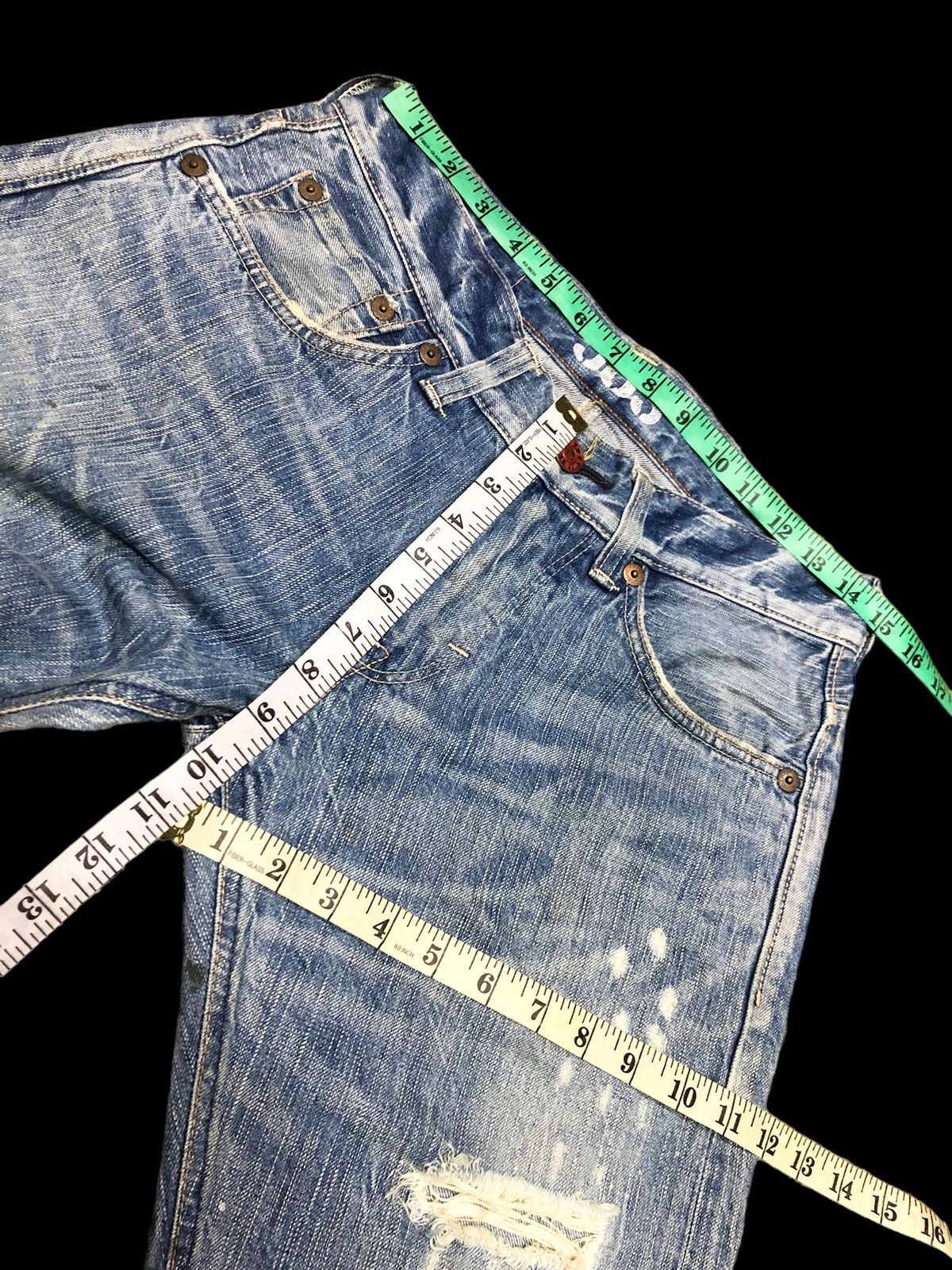 Edwin SPLATTER PAINT DISTRESSED DENIM Size US 30 / EU 46 - 8 Thumbnail