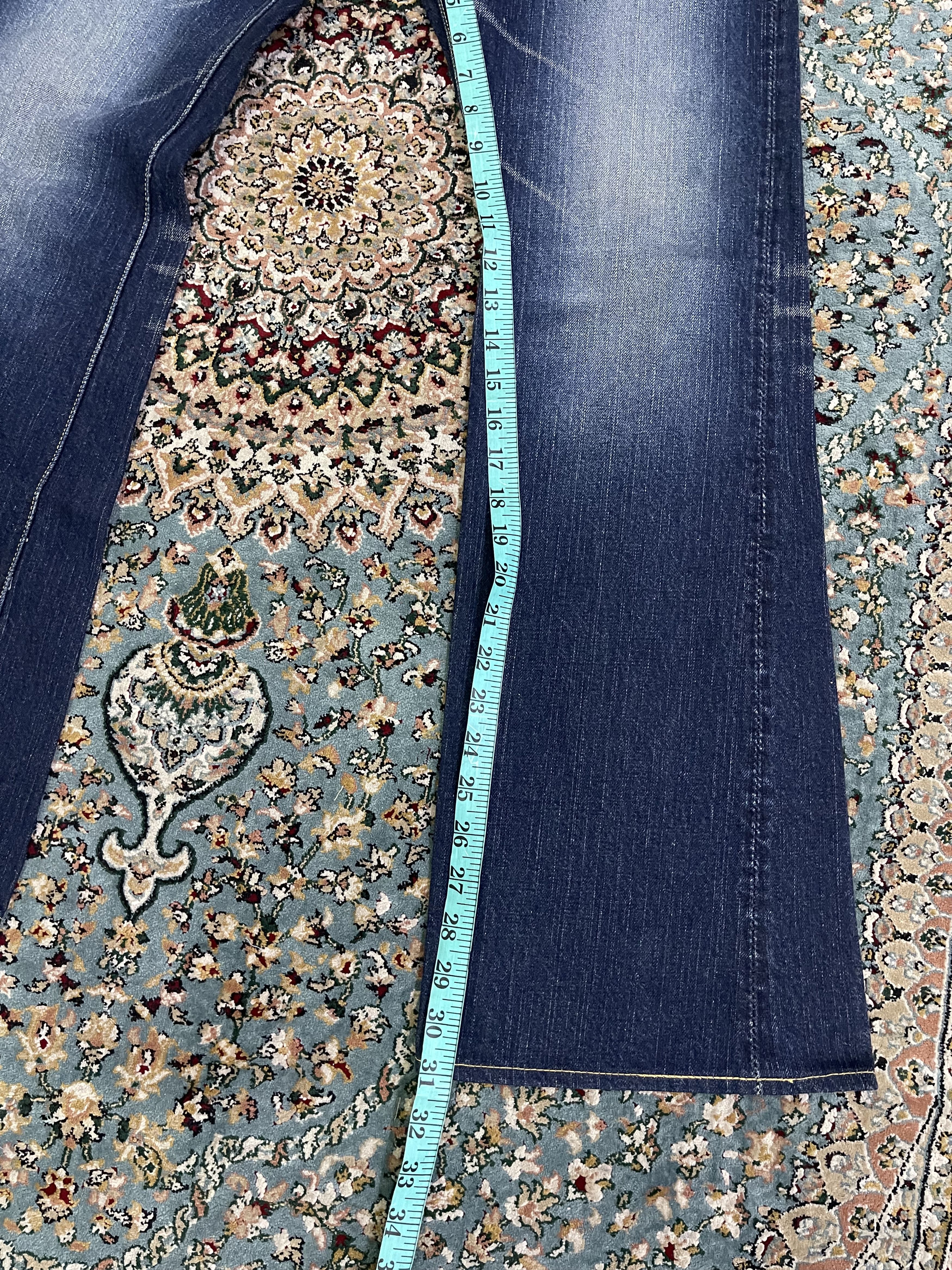 The Flat Head TFH Flared Blue Light Wash Jeans Size US 32 / EU 48 - 18 Thumbnail
