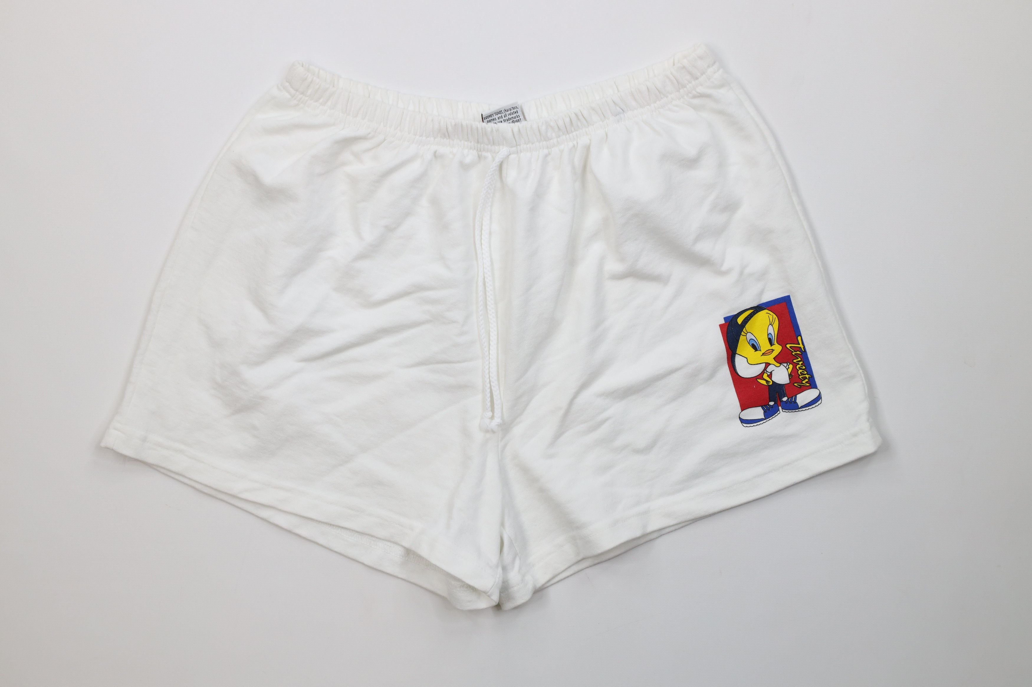 Vintage Vintage 90s Looney Tunes Hip Hop Tweety Bird Shorts USA Size 28" / US 6 / IT 42 - 1 Thumbnail