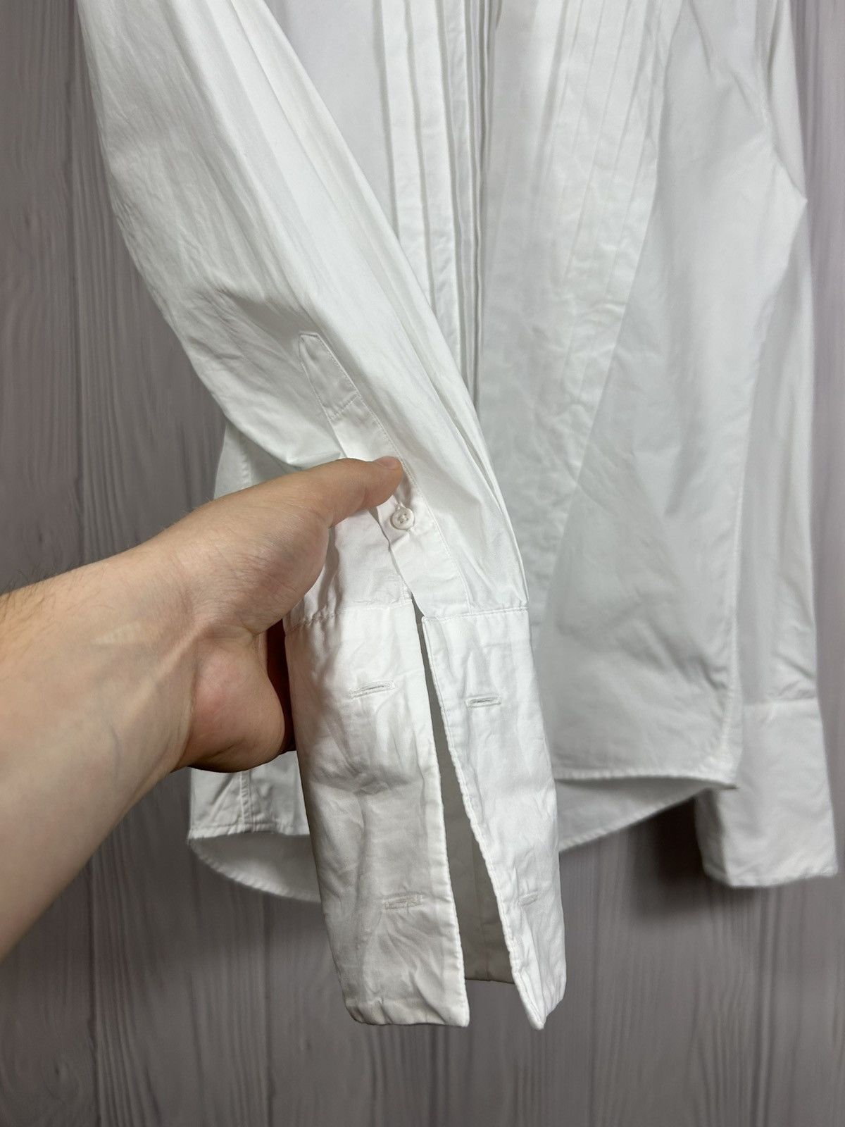 Jil Sander Jil Sander Pleated Dress Shirt 38 Button Up Size US M / EU 48-50 / 2 - 6 Thumbnail