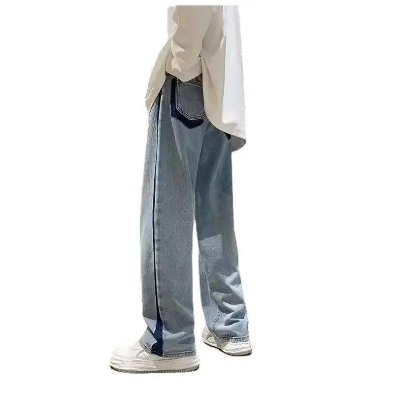 Japanese Brand Loose straight leg spliced jeans Size US 32 / EU 48 - 5 Thumbnail