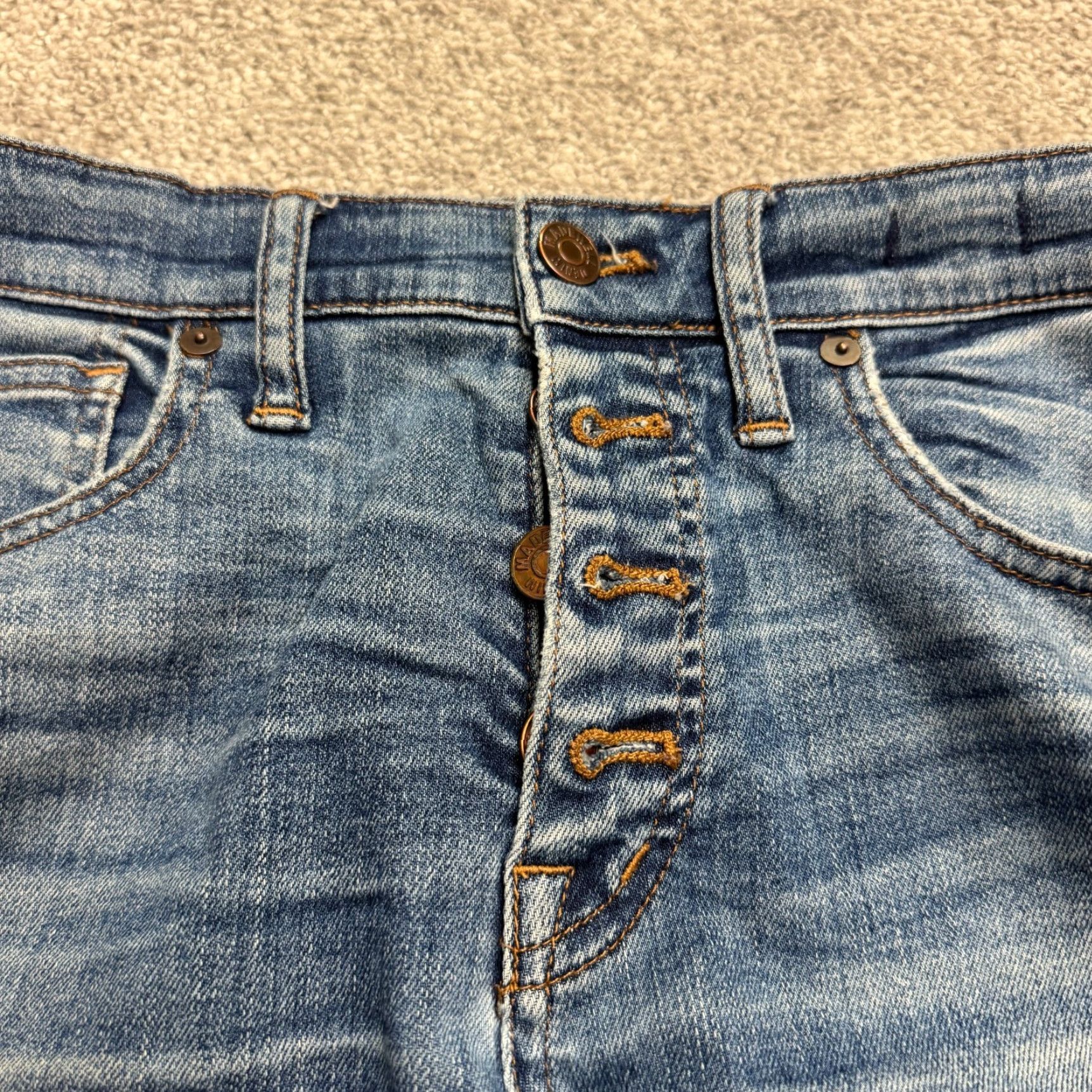Madewell Madewell Jeans Womens 29 Blue High Rise Skinny Denim Button Fly Medium Wash Size 29" - 6 Thumbnail