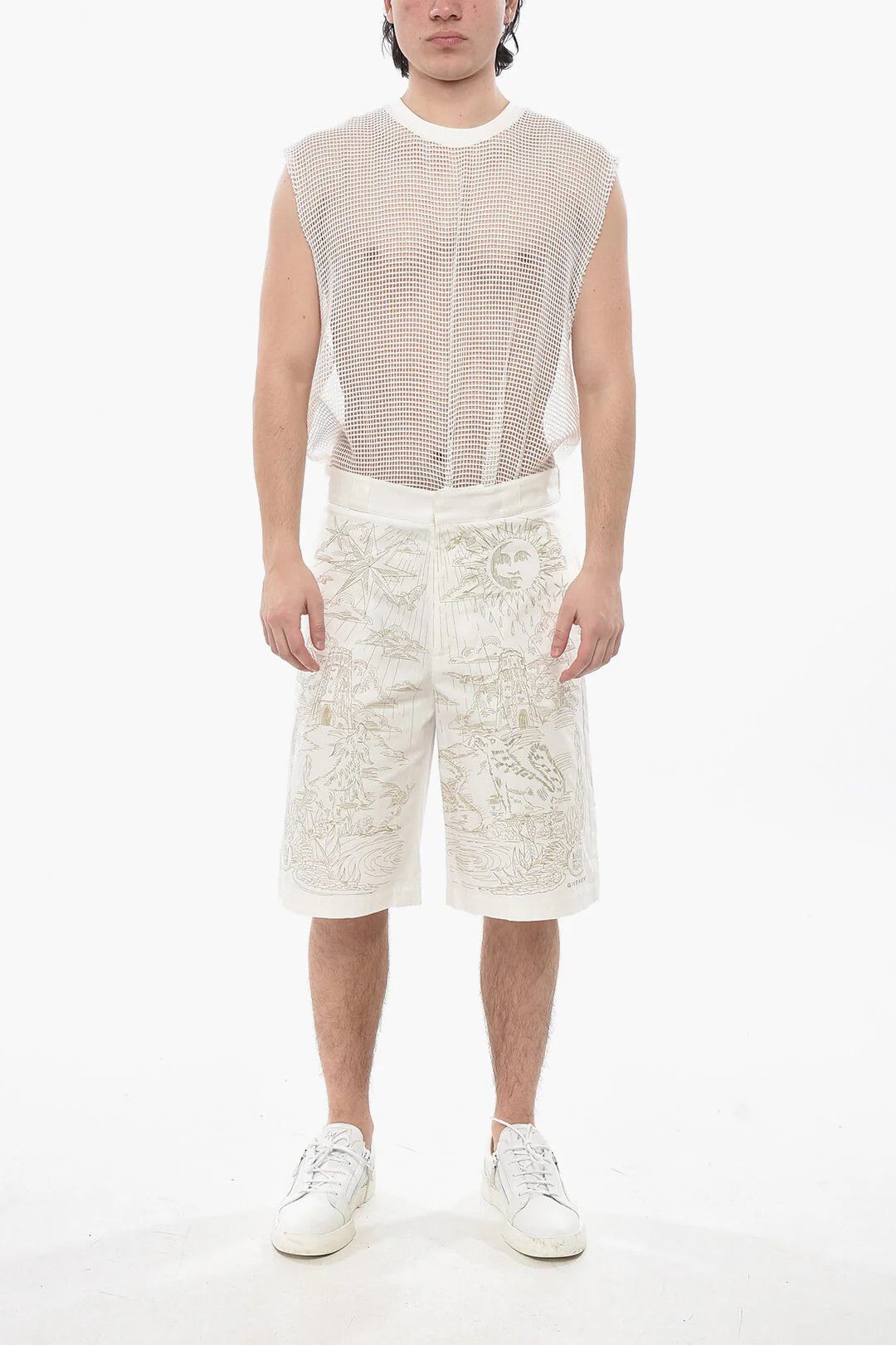 Givenchy og1mm0326 Cotton Short in White Size US 32 / EU 48 - 4 Thumbnail