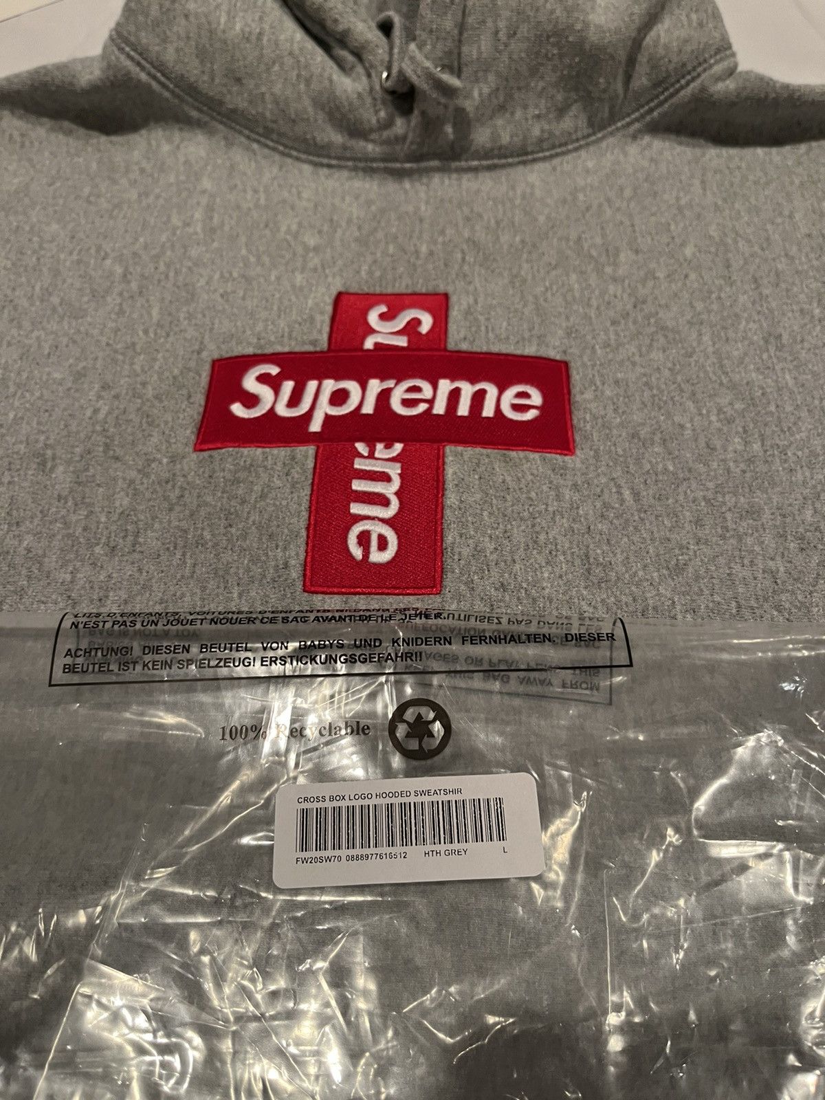 Supreme Supreme Cross box logo hooded sweatshirt | Grailed