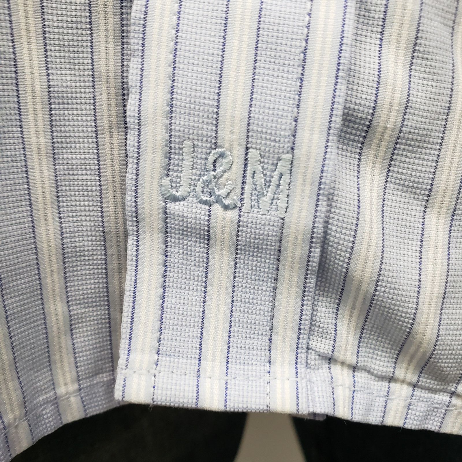 Johnston & Murphy JOHNSTON & MURPHY Dress Shirt Contrast Flip Cuff Neck Stripe Size US XL / EU 56 / 4 - 10 Thumbnail