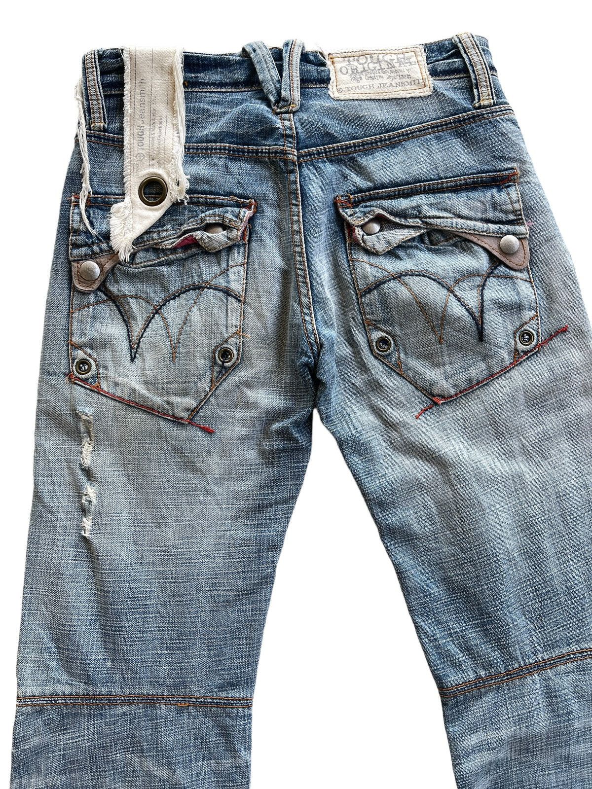 Japanese Brand Tough Jeansmith Curve Crazy Distressed Denim Size US 30 / EU 46 - 9 Thumbnail