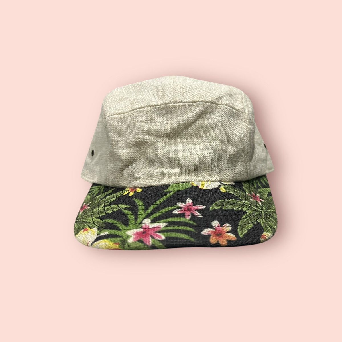 Japanese Brand × Vintage VINTAGE SMIR NASLI FLORAL VISOR 5 PANEL SNAPBACK HAT Size ONE SIZE - 2 Thumbnail