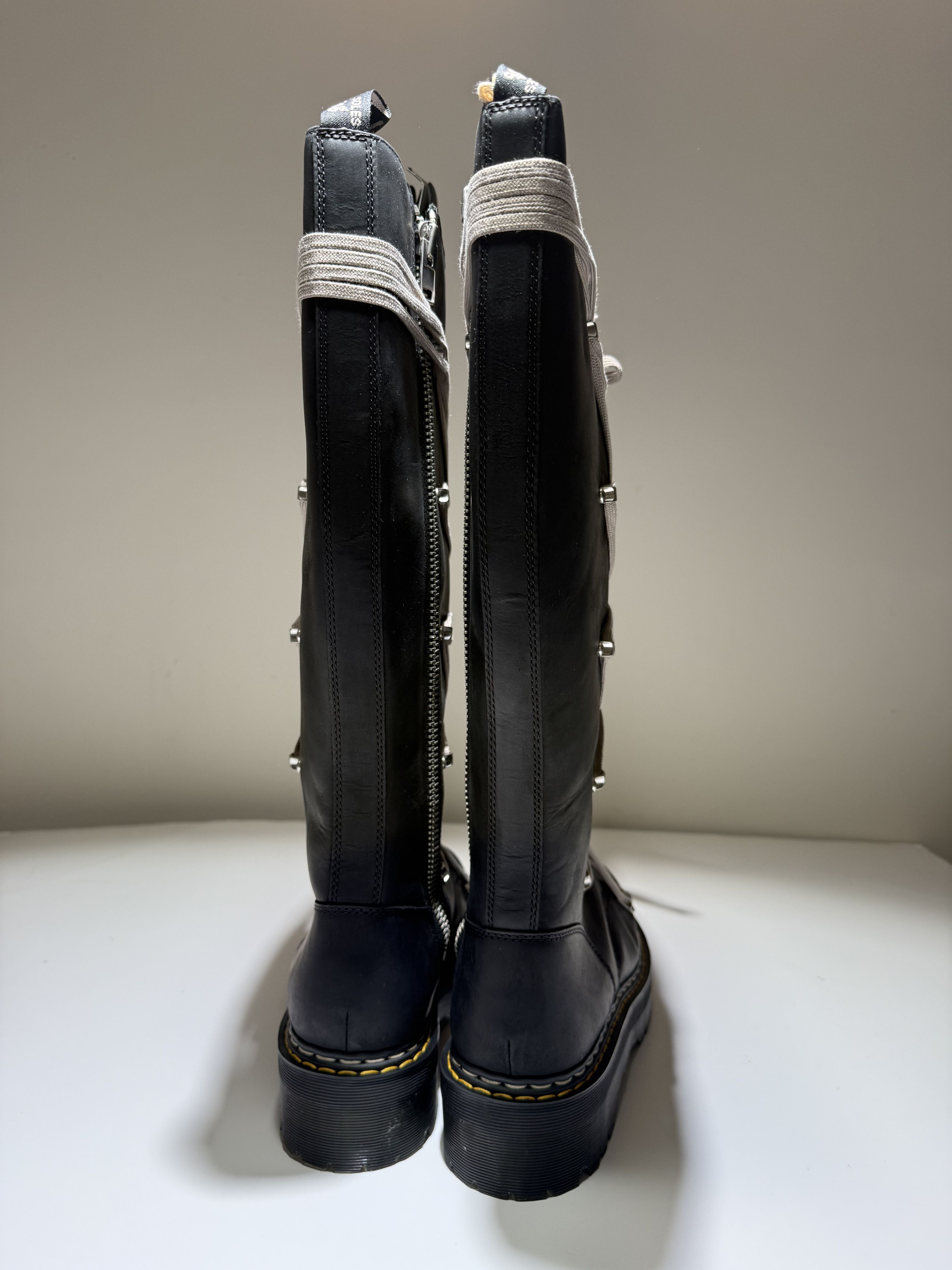 Dr. Martens × Rick Owens Pentalace Leather Platform Boots Size US 14 / EU 47 - 5 Thumbnail