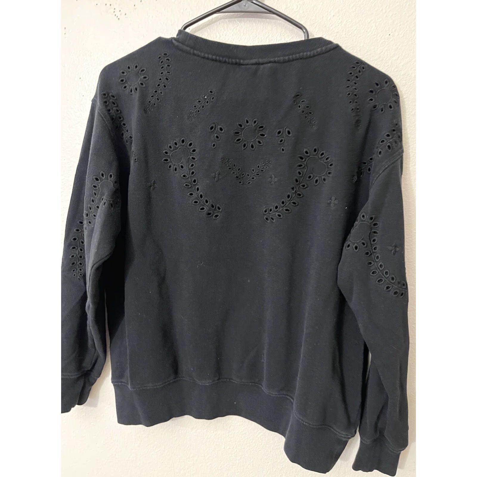 H&M H&M Womens Sweater Adult Large Black Cotton Heathered Crew Neck Long Sleeve Pullover Size L / US 10 / IT 46 - 3 Thumbnail