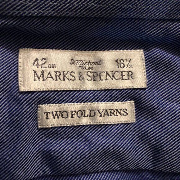 Marks & Spencer Marks & Spencer men's cotton dress shirt w/French cuffs 16.5 Size US L / EU 52-54 / 3 - 5 Thumbnail