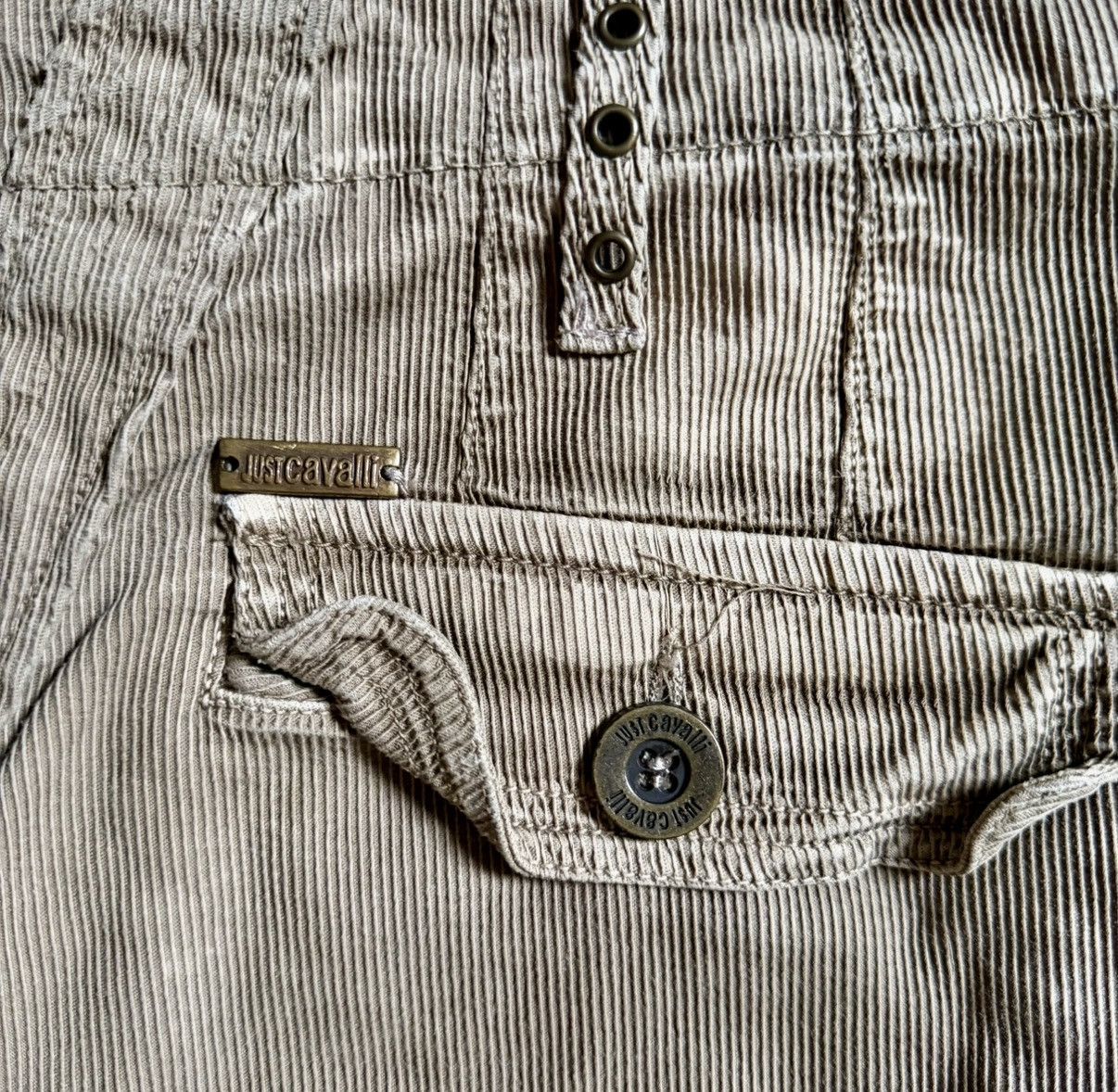 Just Cavalli Just Cavalli X Roberto Cavalli 2006 Velvet Cargo Pants Size US 36 / EU 52 - 4 Thumbnail