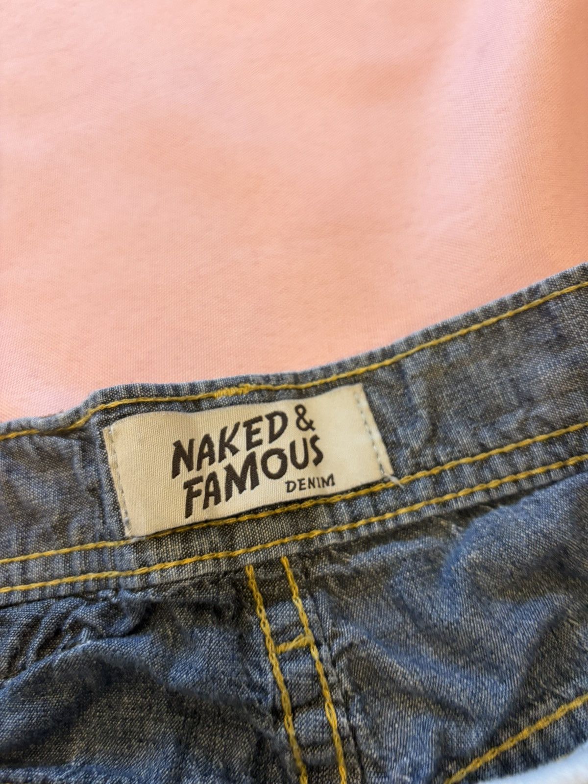 Naked & Famous Weird Guy Indigo Selvedge Chambray Jeans 26x27 Size US 26 / EU 42 - 3 Thumbnail