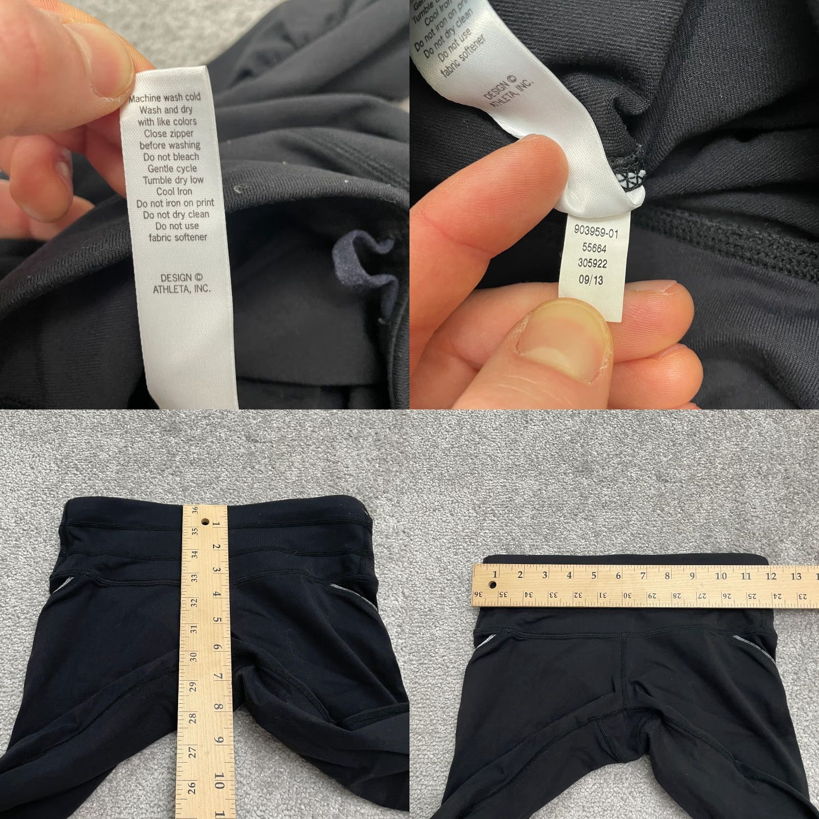 Athleta Athleta Relay Tight Compression Leggings Women XXS Black Active Zip Pocket 24x26 Regular Stretch Lightweight Athletic Size 24" / US 00 / IT 34 - 8 Thumbnail