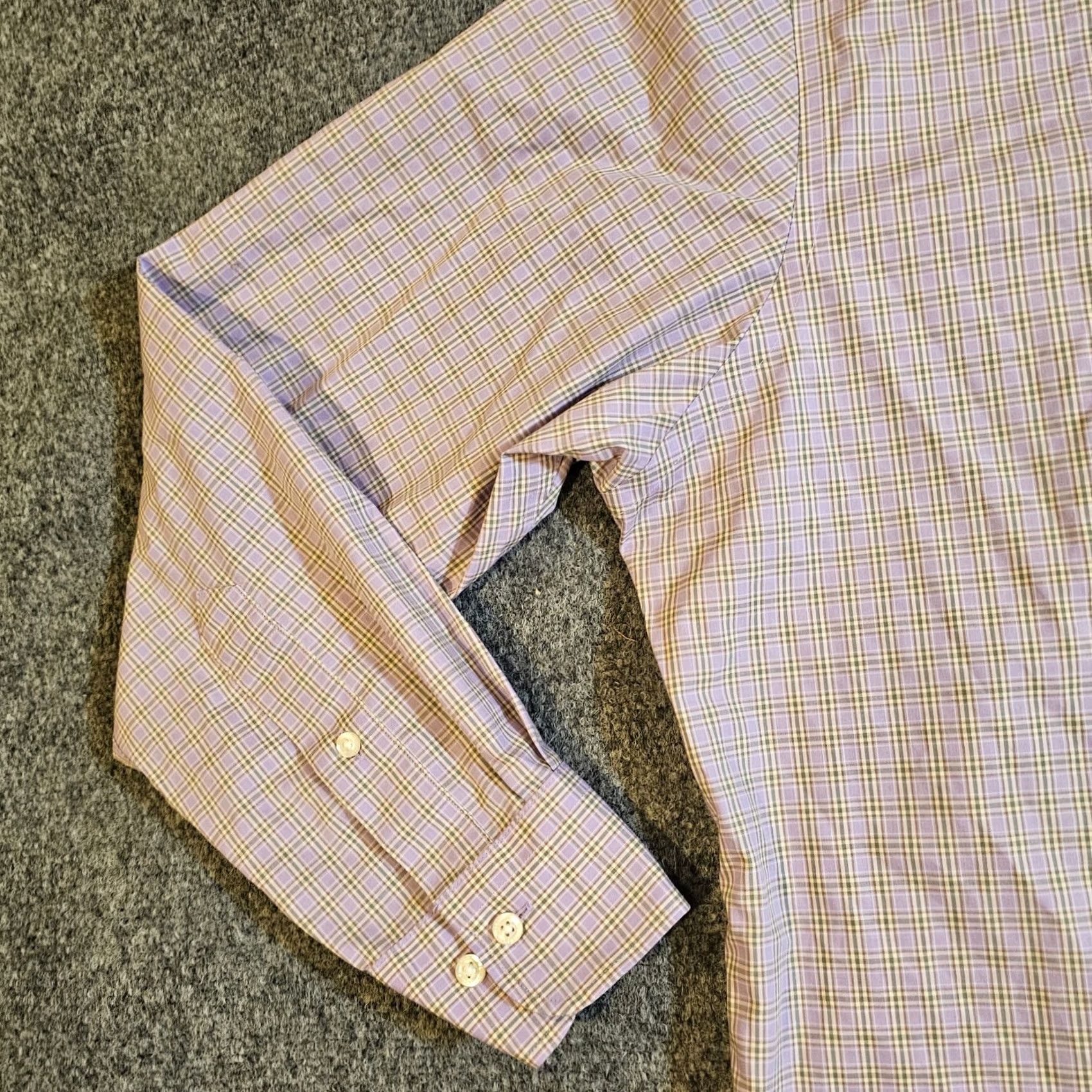 Ralph Lauren Lauren Ralph Lauren Shirt Mens 16.5 Purple Plaid Classic Stretch No Iron Career Dress Size US XL / EU 56 / 4 - 3 Thumbnail
