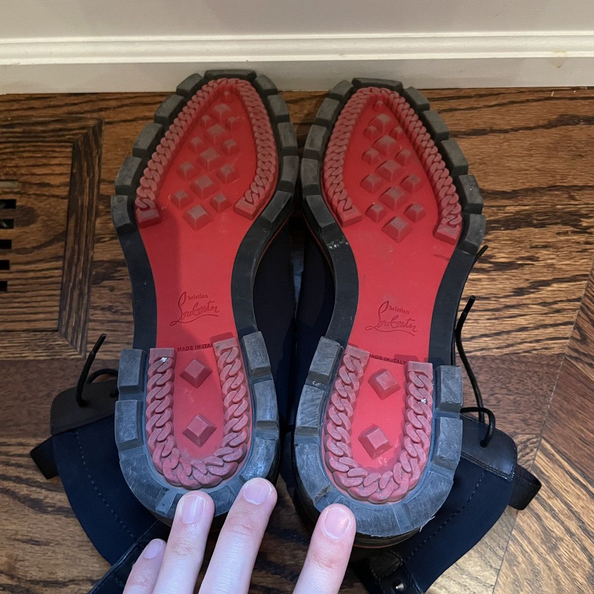 Christian Louboutin Navy Glove soft Nylon Boots Size US 7 / EU 40 - 11 Thumbnail