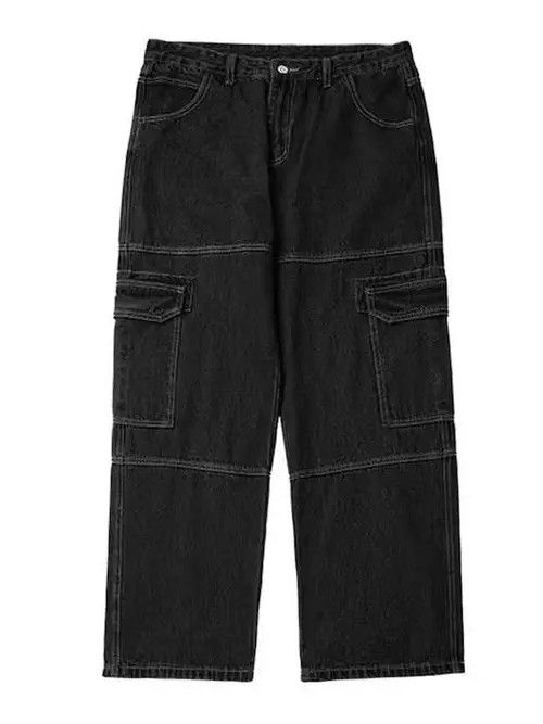 Japanese Brand Multi Pocket Baggy Cargo Denim Size US 32 / EU 48 - 4 Thumbnail