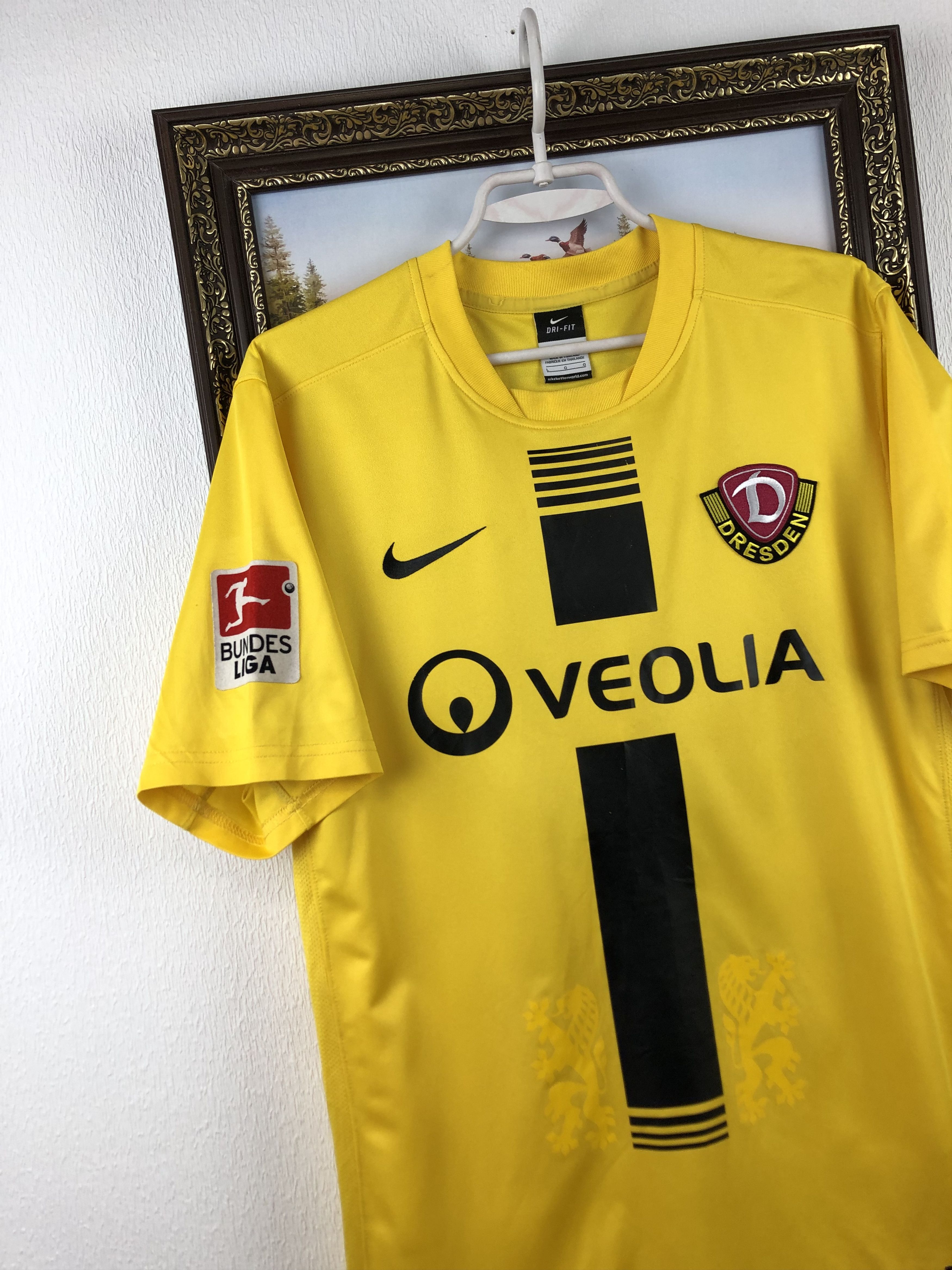 Nike Dynamo Dresden shirt Soccer #25 Koch Jersey Player Issue Size US L / EU 52-54 / 3 - 7 Thumbnail