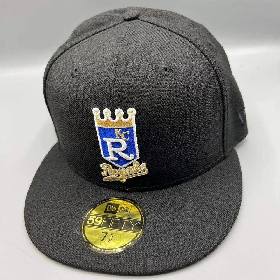 New Era Kansas City Royals Hat Men 7 5/8 59Fifty New Era MLB Fitted Size ONE SIZE - 3 Thumbnail