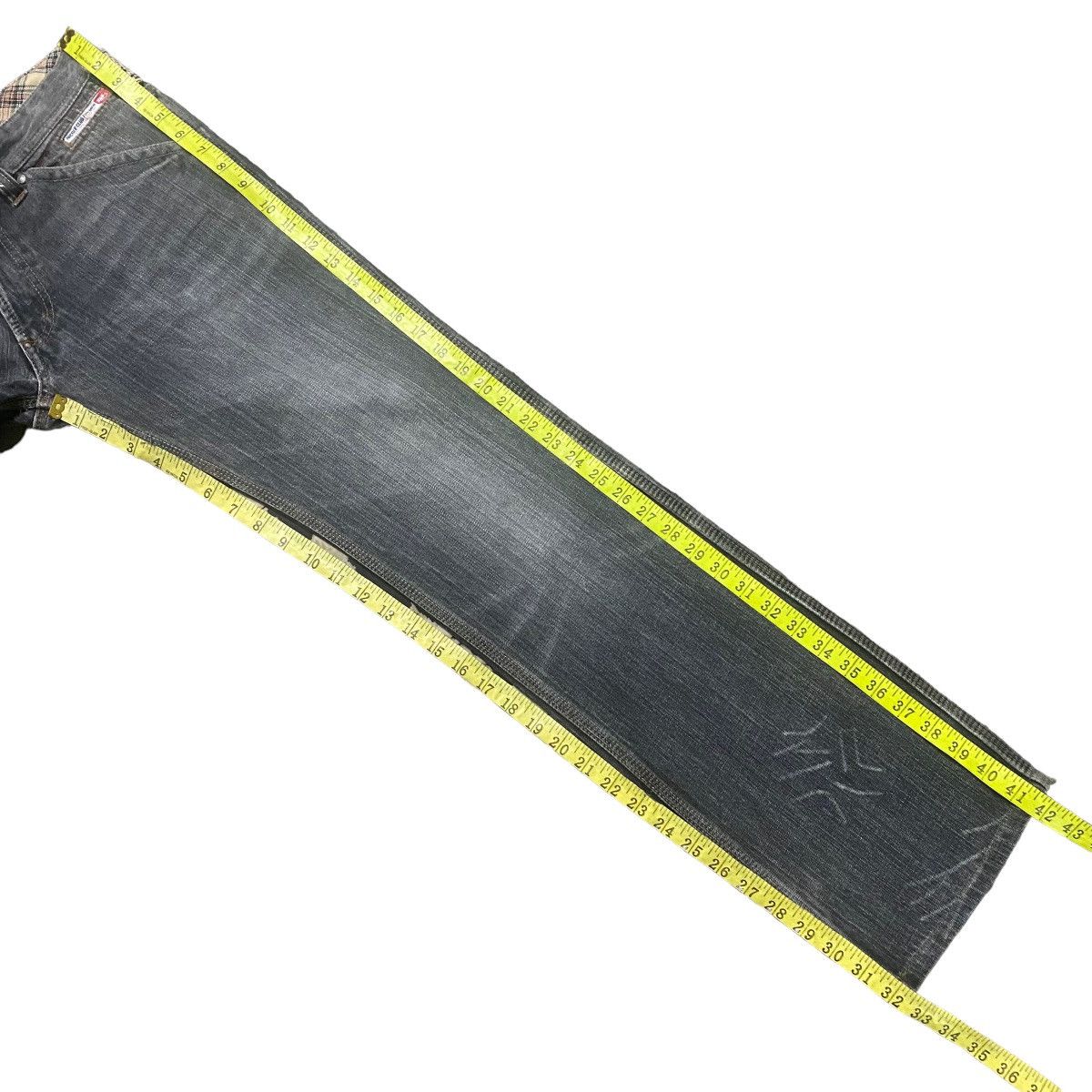 Nicole Club NCFM Leather Snake Skin Denim Flare Jeans Size US 30 / EU 46 - 17 Thumbnail