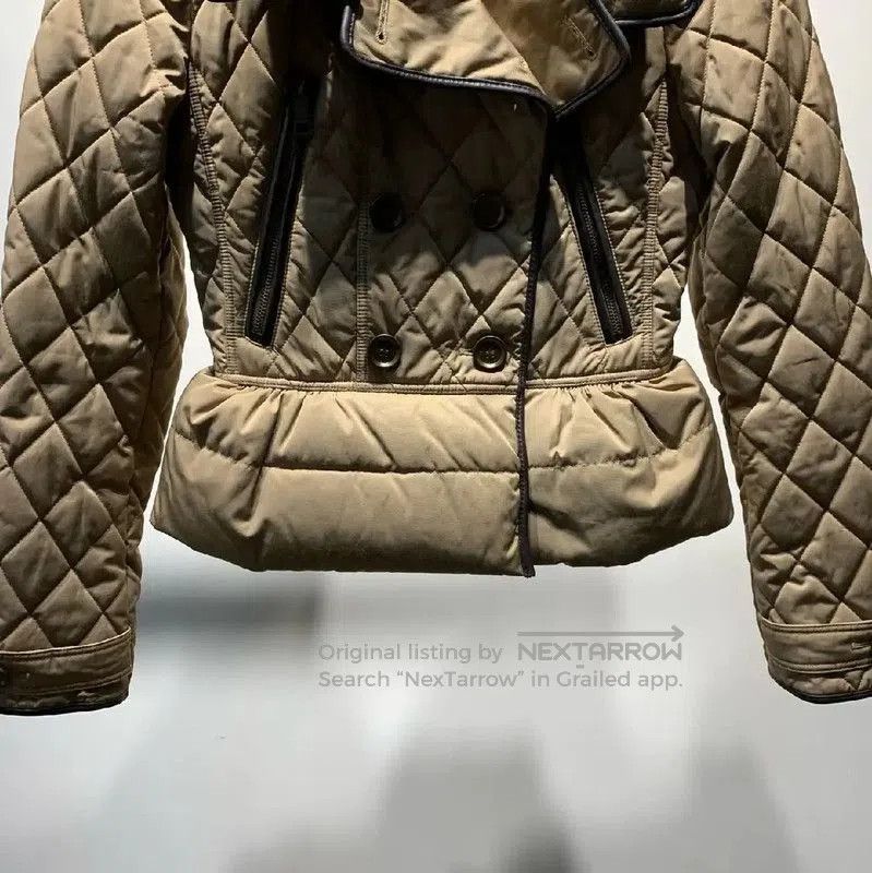 Burberry Burberry Quilted Cotton Jacket in Khaki. Size XS / US 0-2 / IT 36-38 - 4 Thumbnail