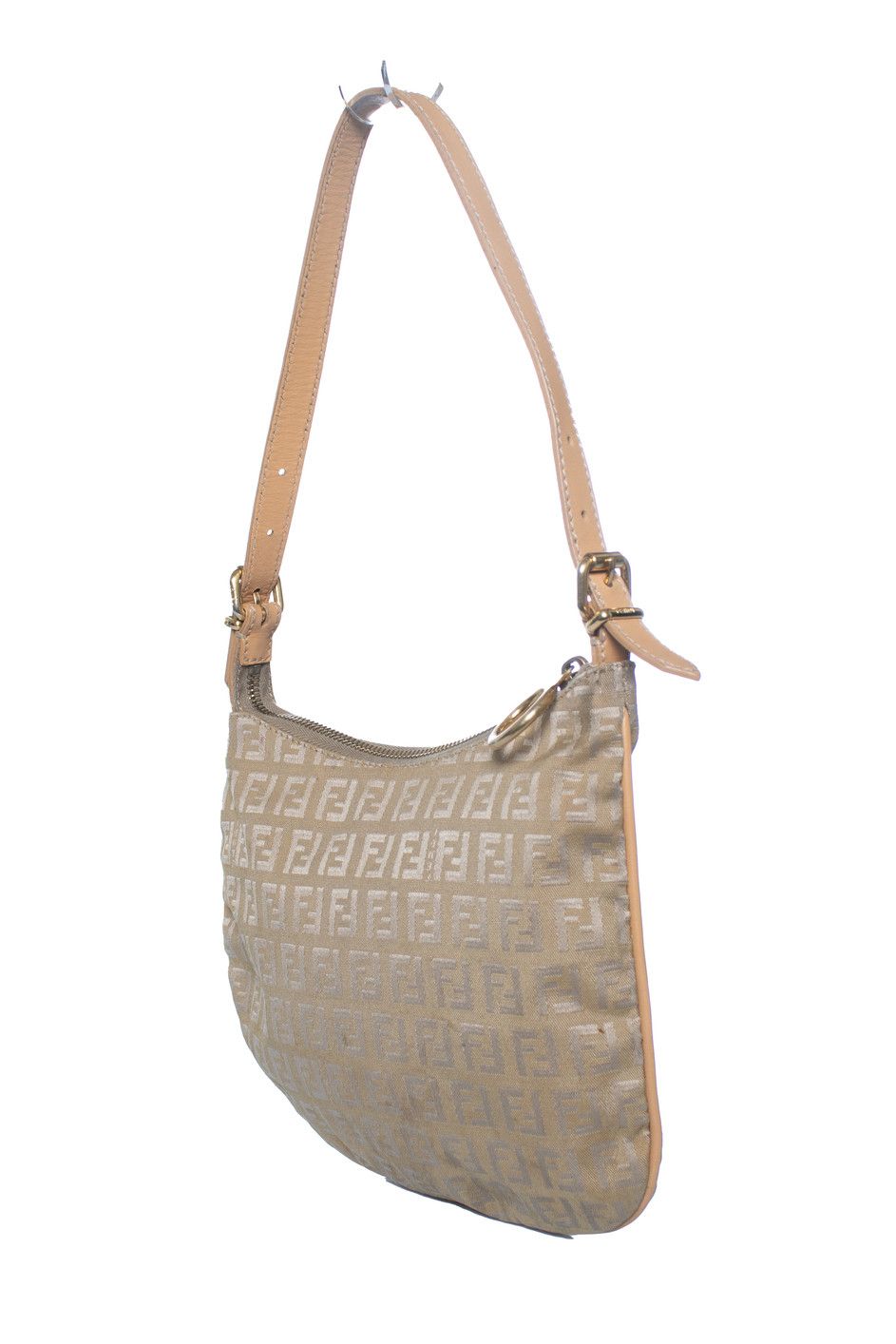 Fendi Fendi, Zucchini FF Oyster shoulder bag in beige Size ONE SIZE - 2 Thumbnail