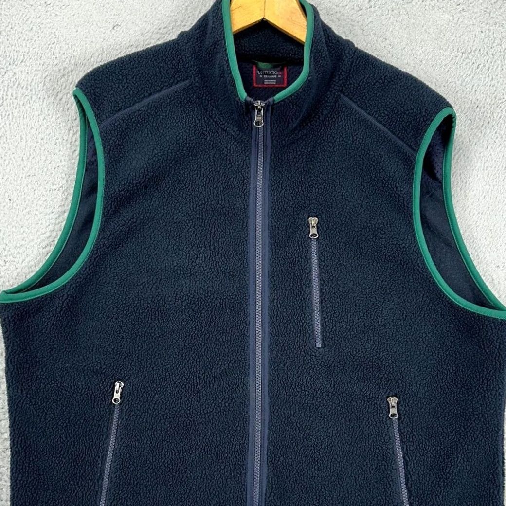 UNTUCKit UNTUCKit Fleece Vest Full Zip Navy Green 2XL Mens Sleeveless Outdoor Winter vest Size US XXL / EU 58 / 5 - 2 Thumbnail