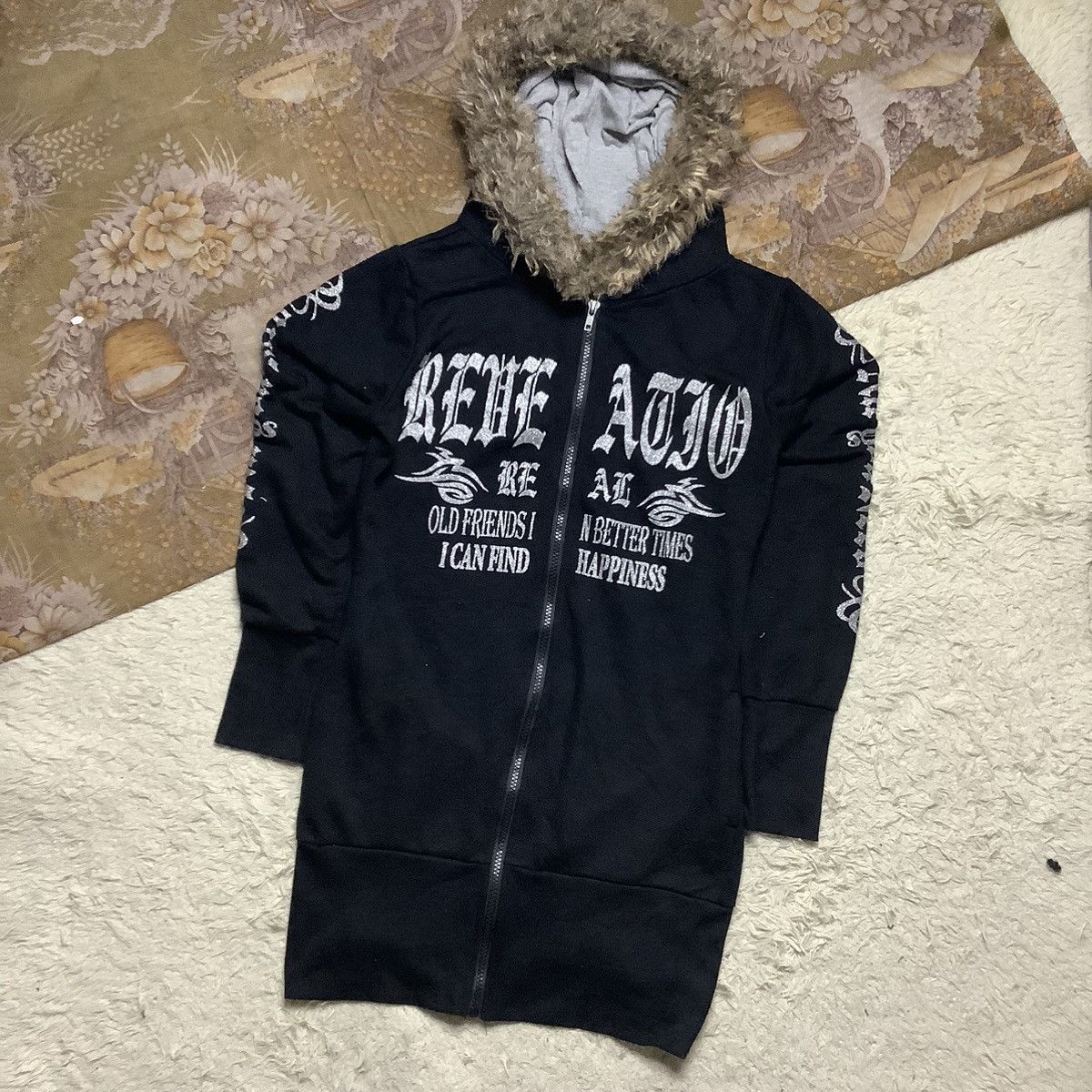 Hysteric Glamour × If Six Was Nine × Le Grande Bleu (L.G.B.) Y2K Blue Strive Grammar Fur Hoodie IfSixWasNine LGB style Size US M / EU 48-50 / 2 - 1 Thumbnail