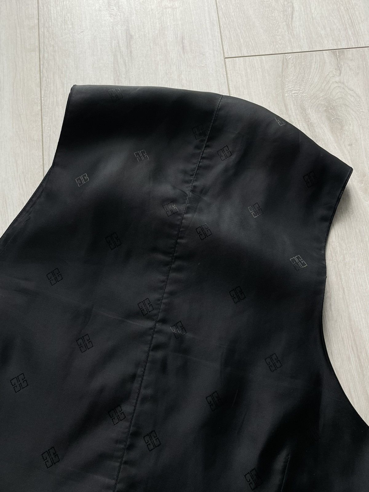 Givenchy Vintage 80’s Givenchy Gentleman Paris Vest Black Monogram Size 38R - 6 Thumbnail