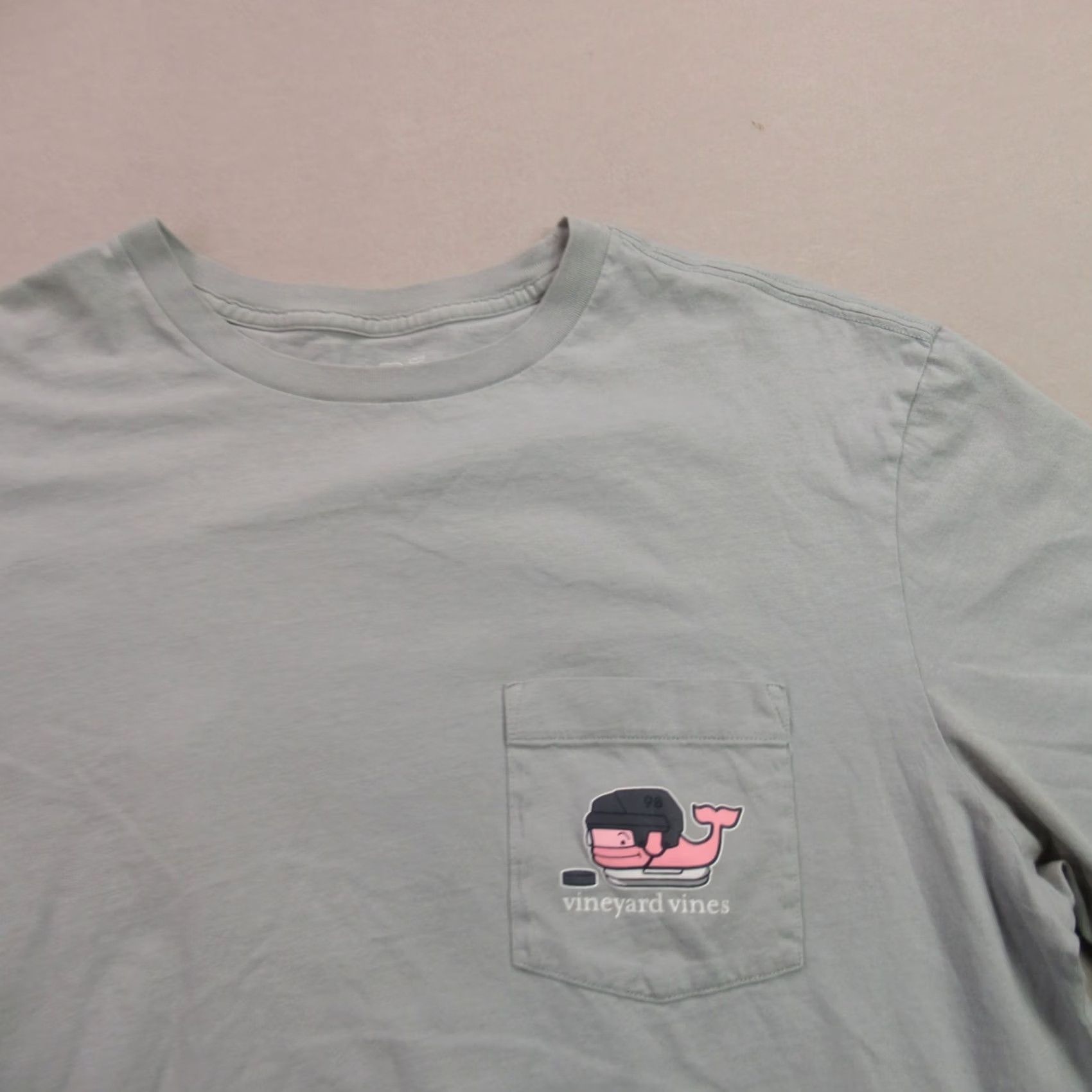 Vineyard Vines Vineyard Vines Men's Gray Short Sleeve T-Shirt | Size M | Logo Whale | Crew Neck | 100% Cotton | Regular Fit Size US M / EU 48-50 / 2 - 2 Thumbnail